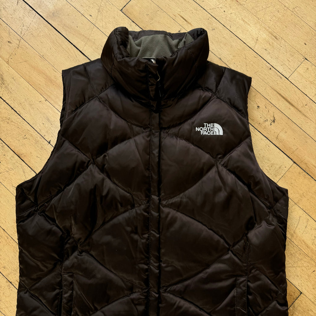 Vintage Brown North Face 550 Puffer Vest Sz M