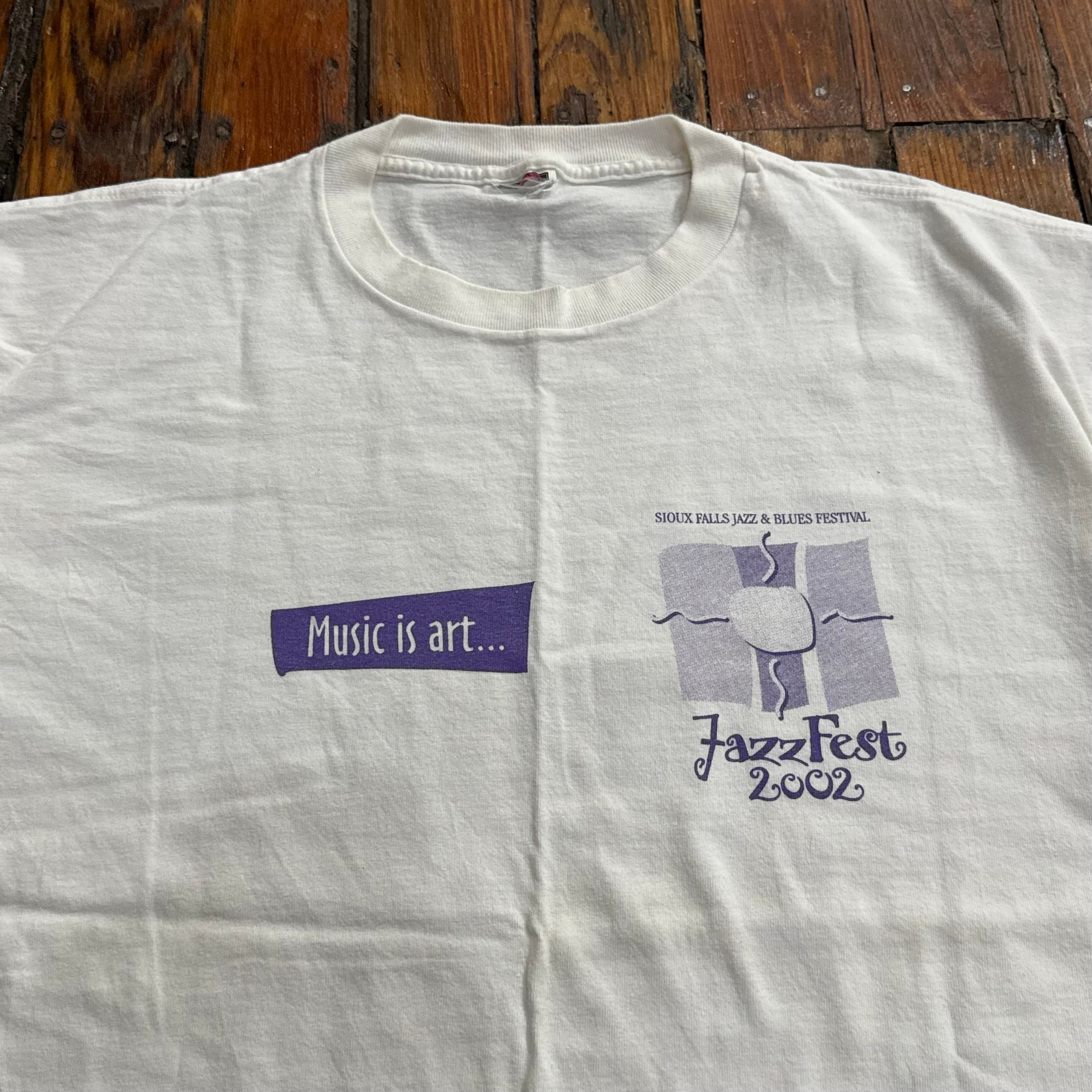 Jazz Fest Music is Art Sioux Falls 2002 T-shirt Sz XL