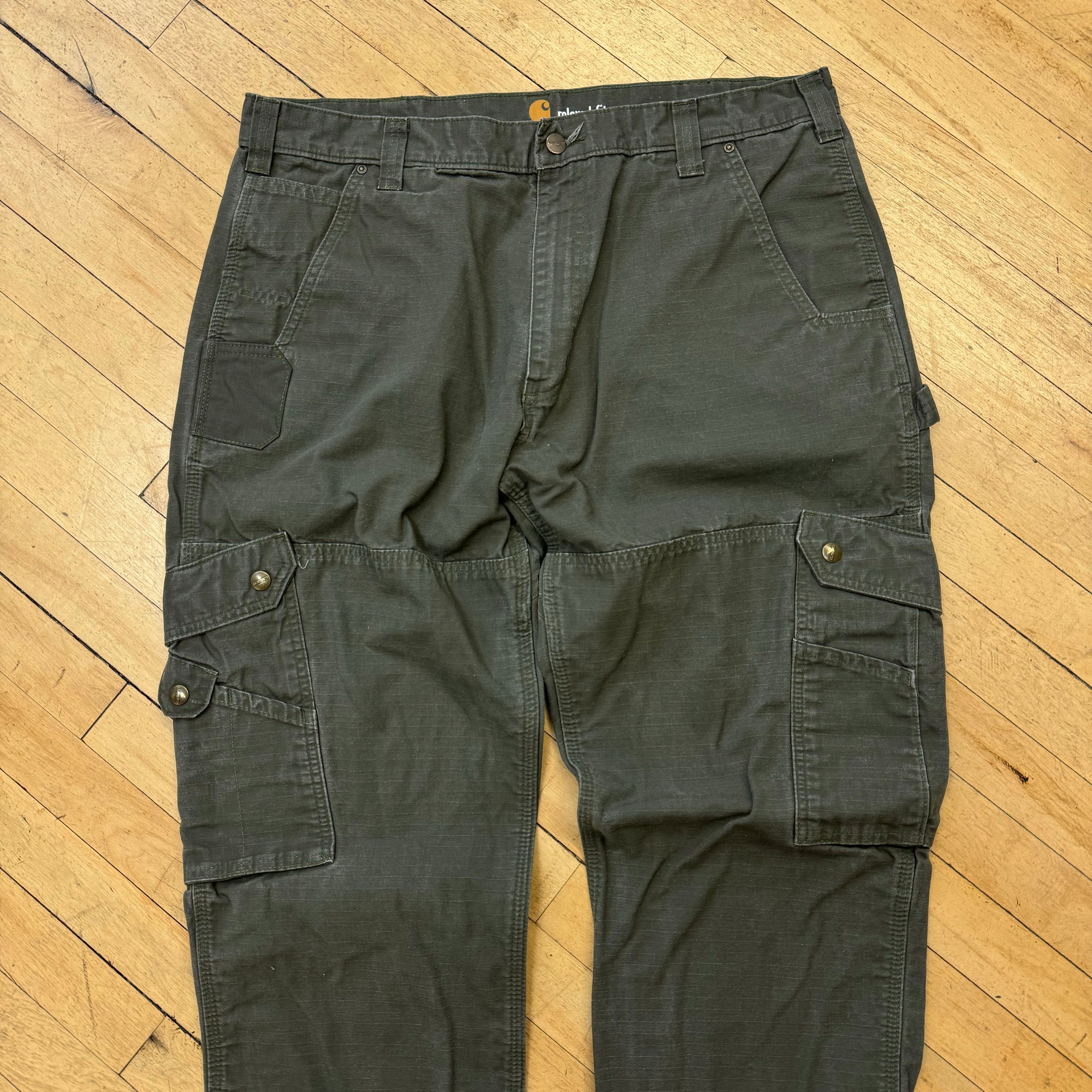Y2K Olive Carhartt Cargo Kahki Pants Sz 38x34