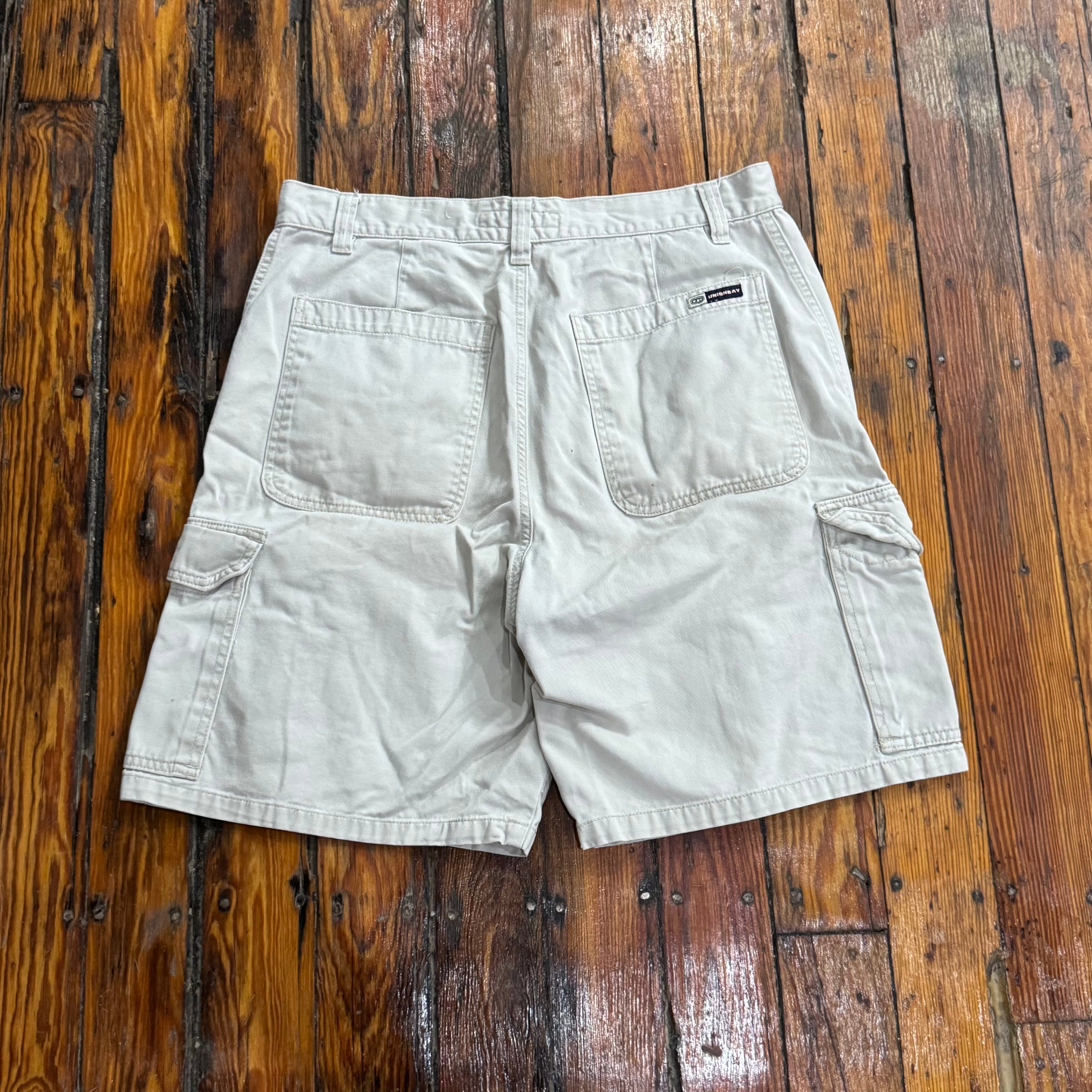 Vintage Union Bay White Khaki Shorts Sz 34