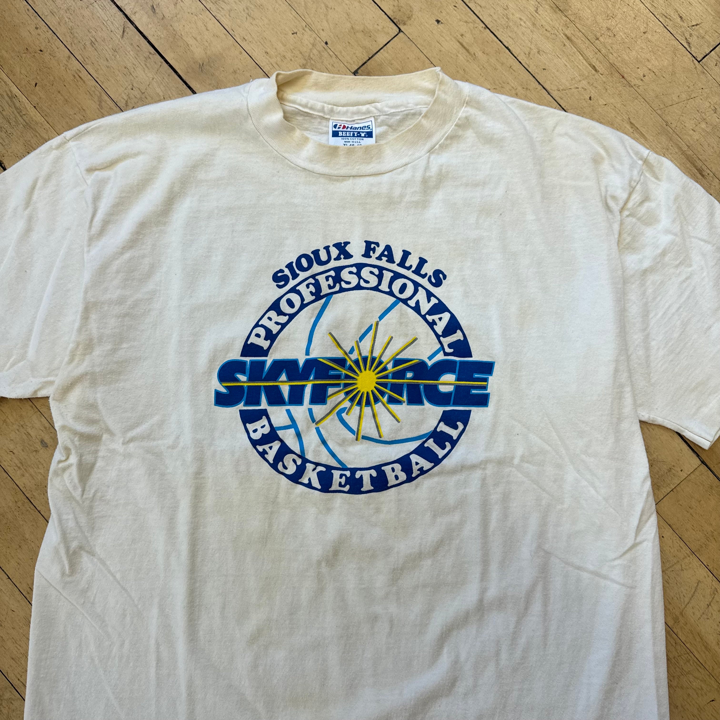 Vintage Sioux Falls Professional Basketball Sky Force T-shirt Sz L