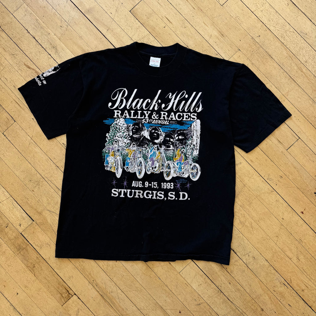 Vintage Black Hills Sturgis Rally 93’ T-shirt Sz XL
