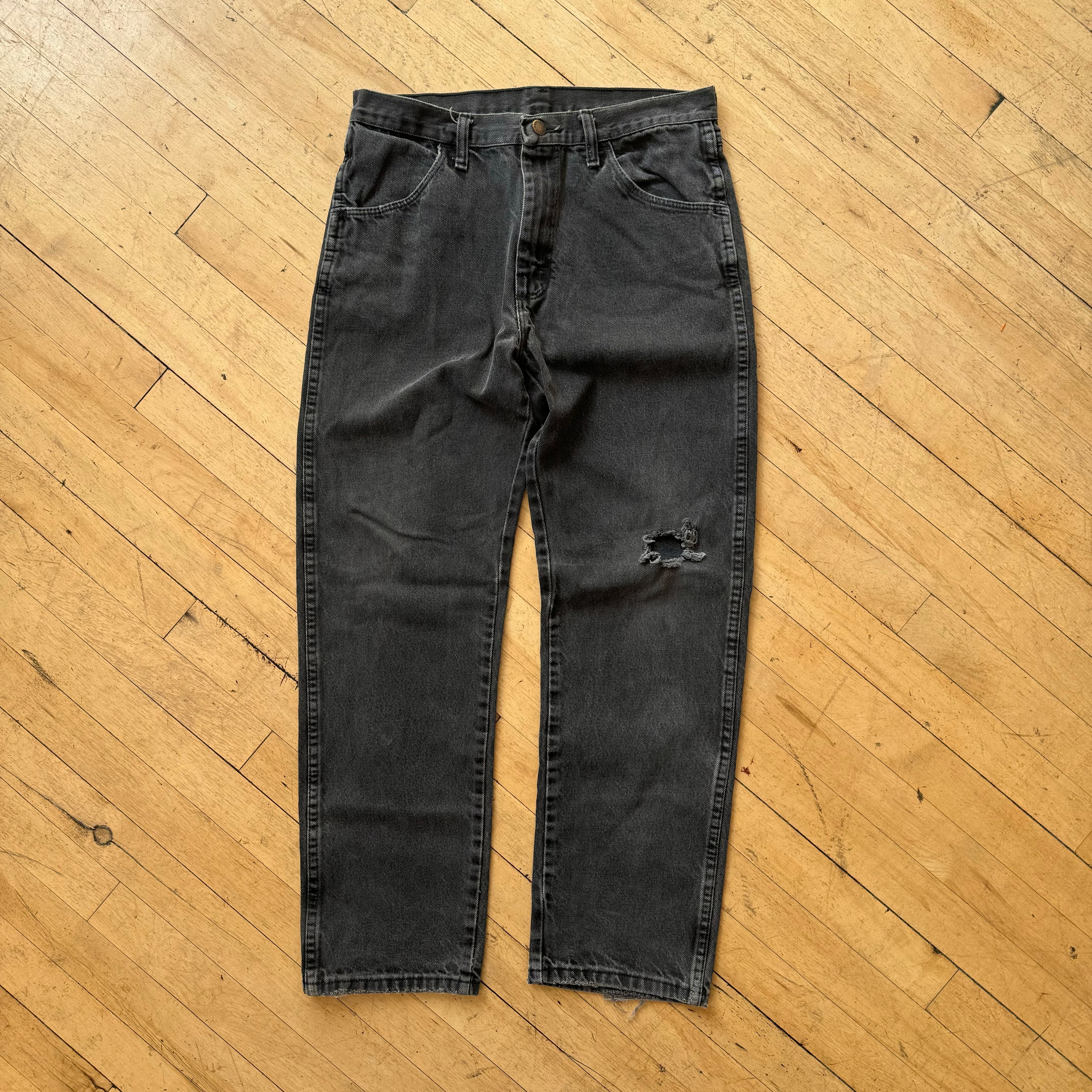 Vintage BLK Wash Rustler Denim Jeans Sz 32x30