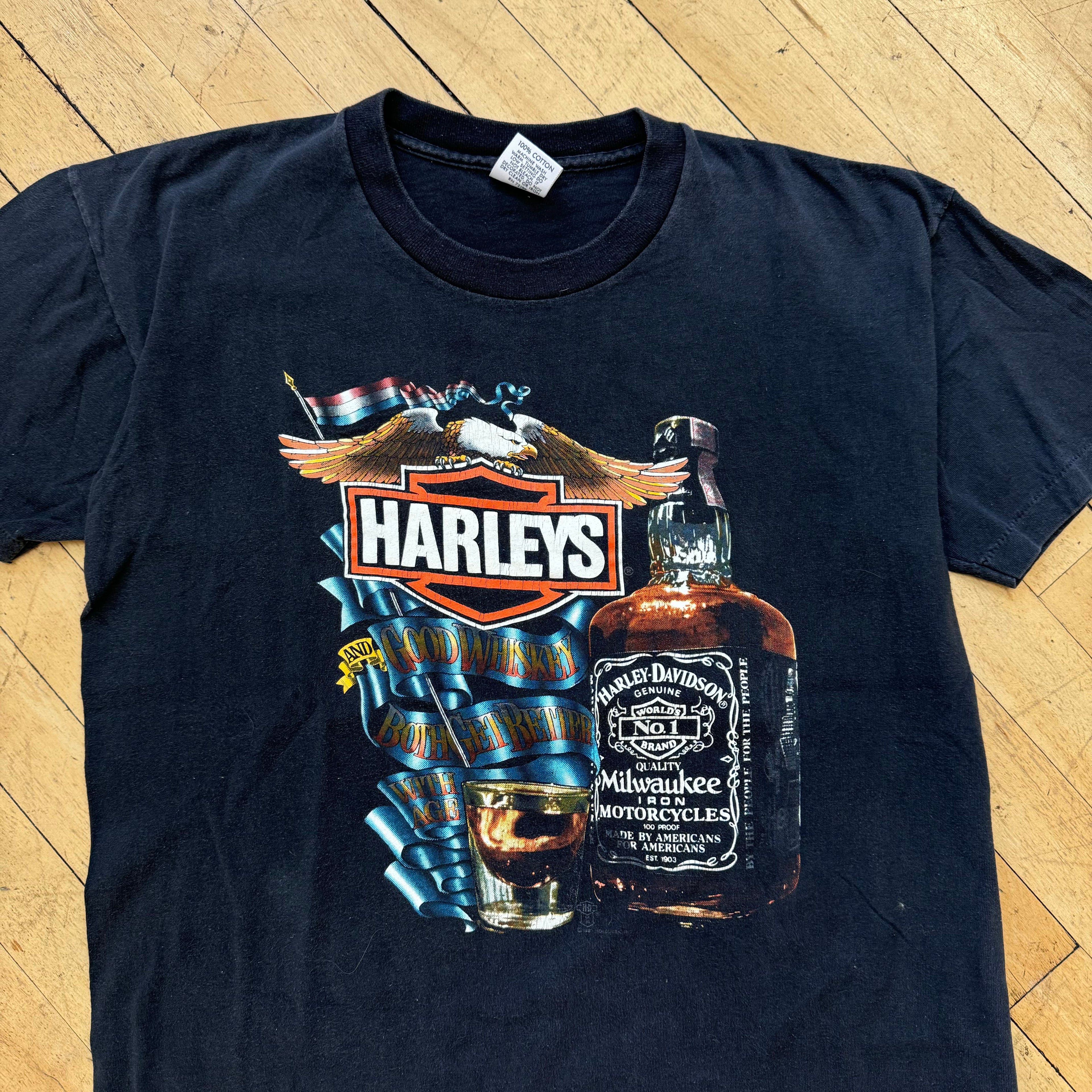Vintage Harley Davidson Jack Daniel’s T-shirt Sz L