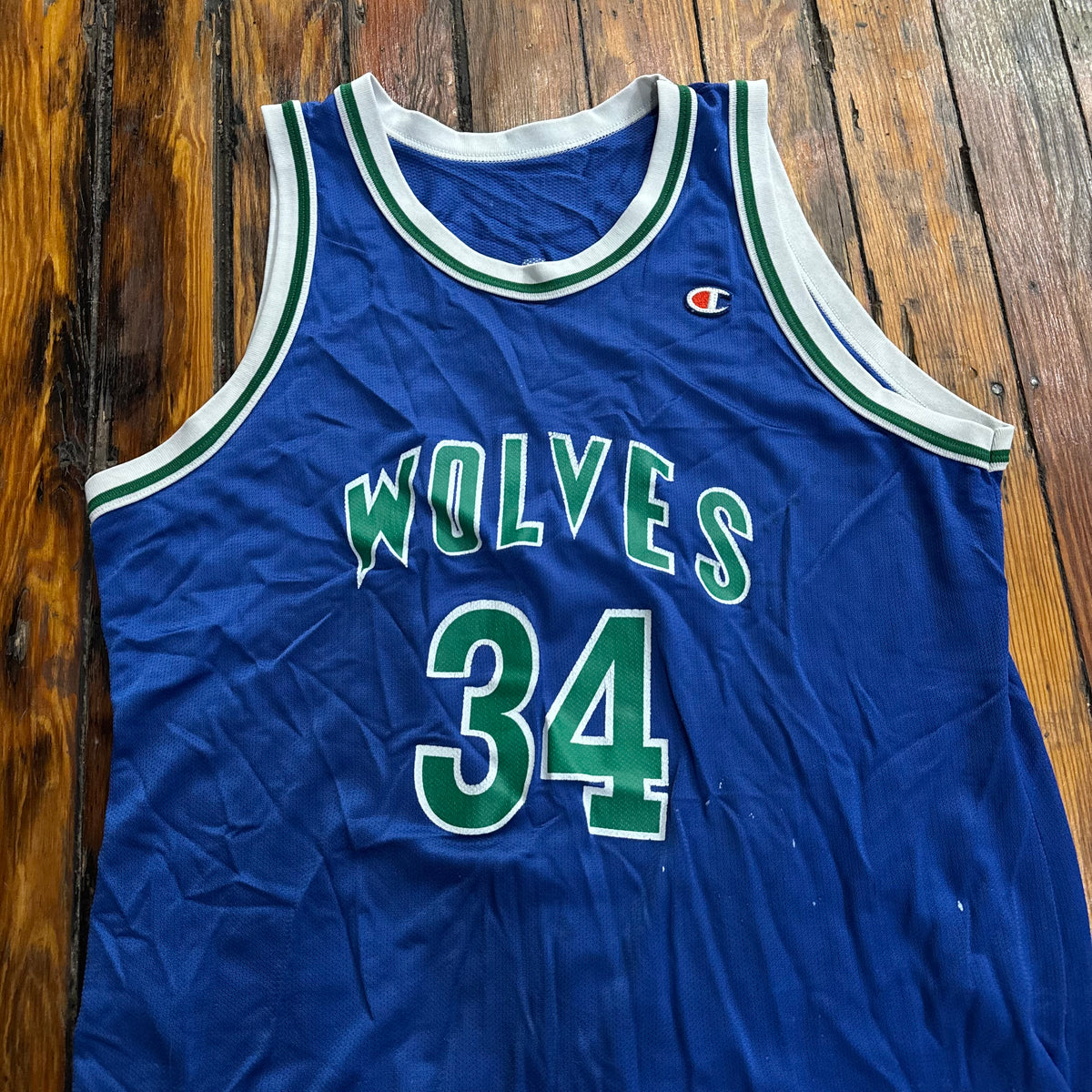 Vintage Champion Rider Timberwolves Jersey Sz 48