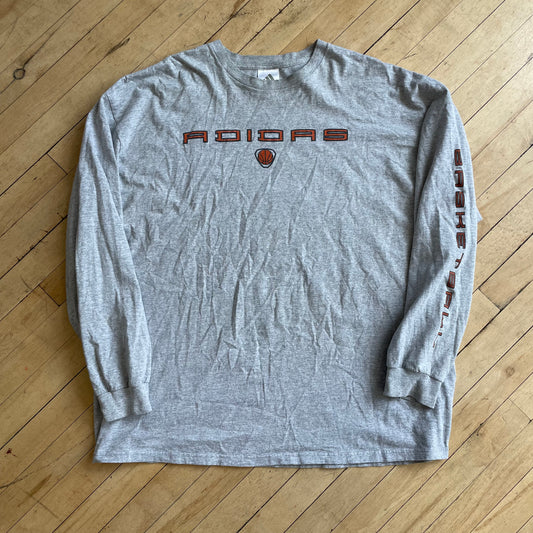 90s Adidas Basketball Long Sleeve T-shirt Sz XXL