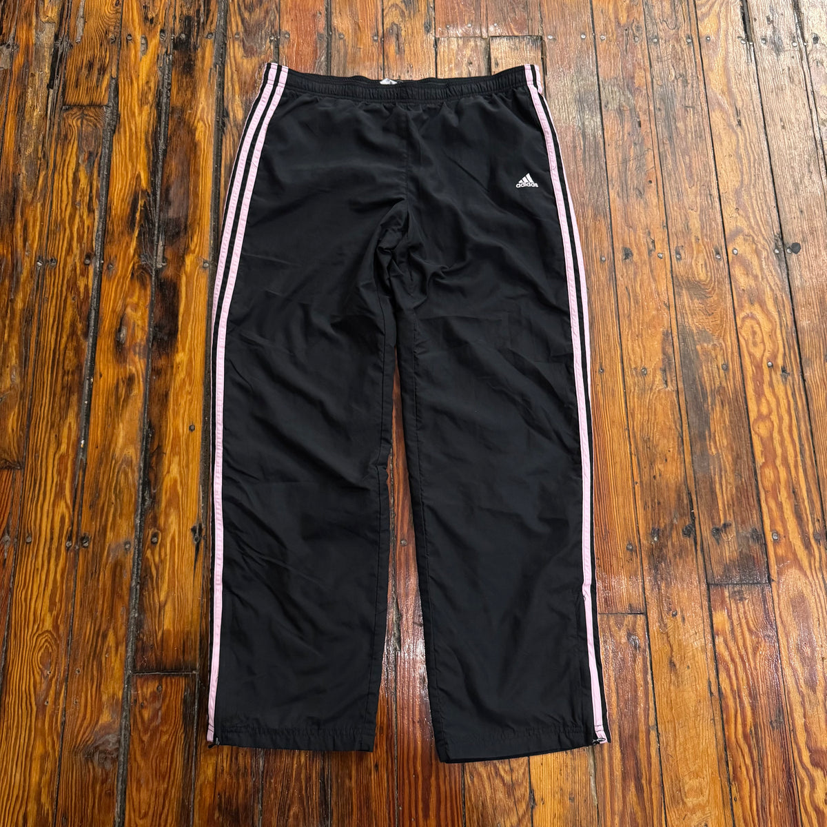 Vintage Pink Stripe Adidas TrackPants Sz M