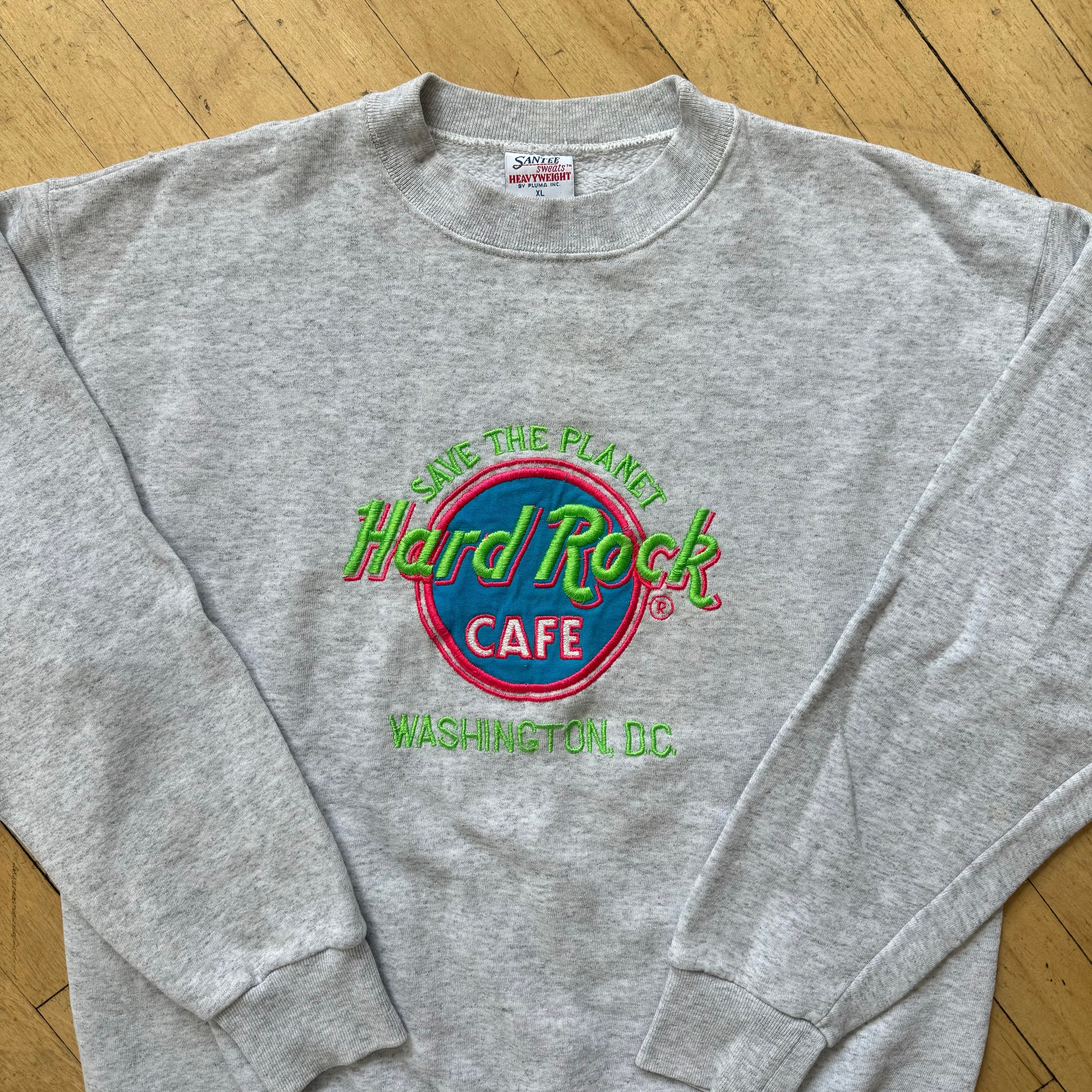 Vintage Hard Rock Cafe Embroidered Crewneck Sz L