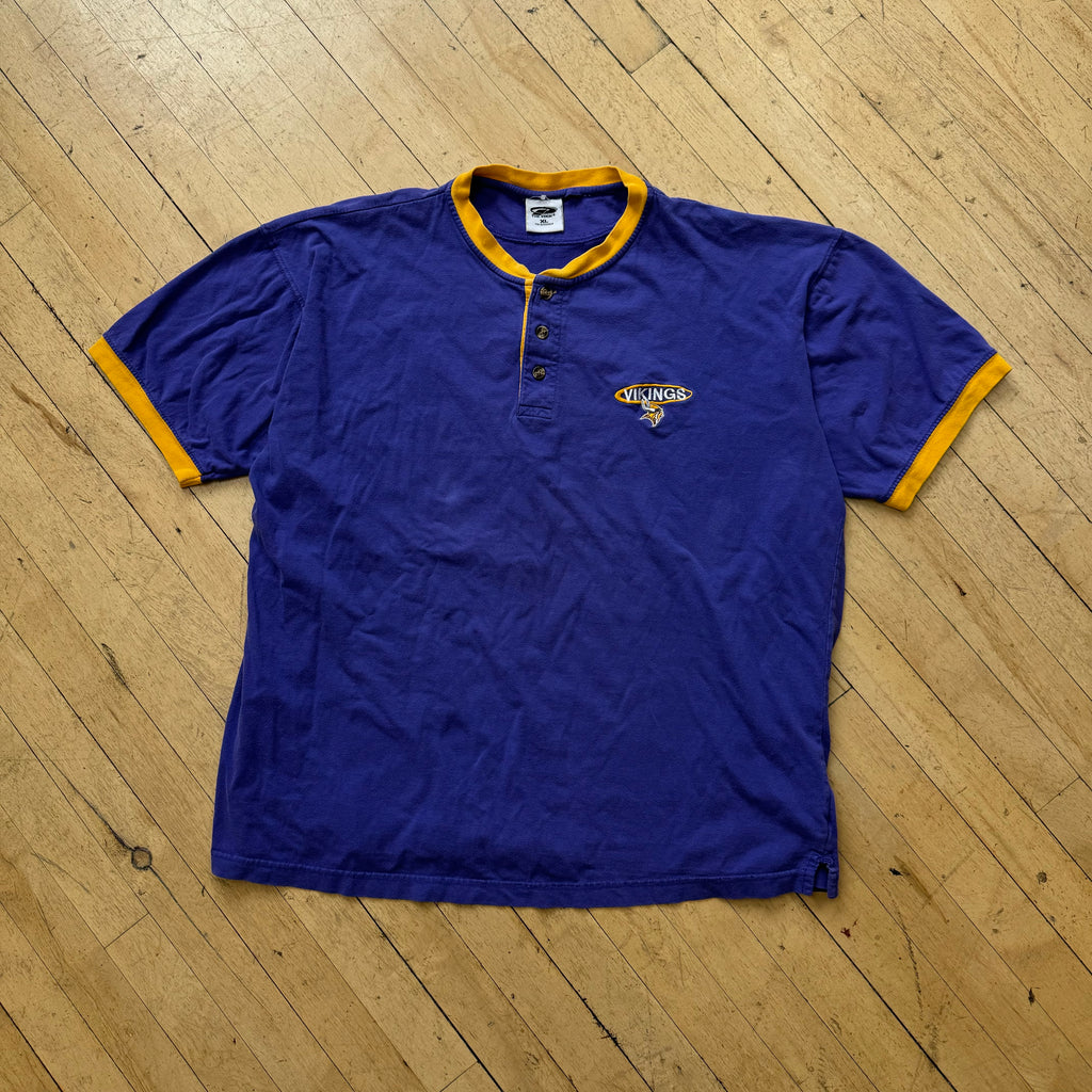 Vintage Vikings Ringer T-shirt Sz XL