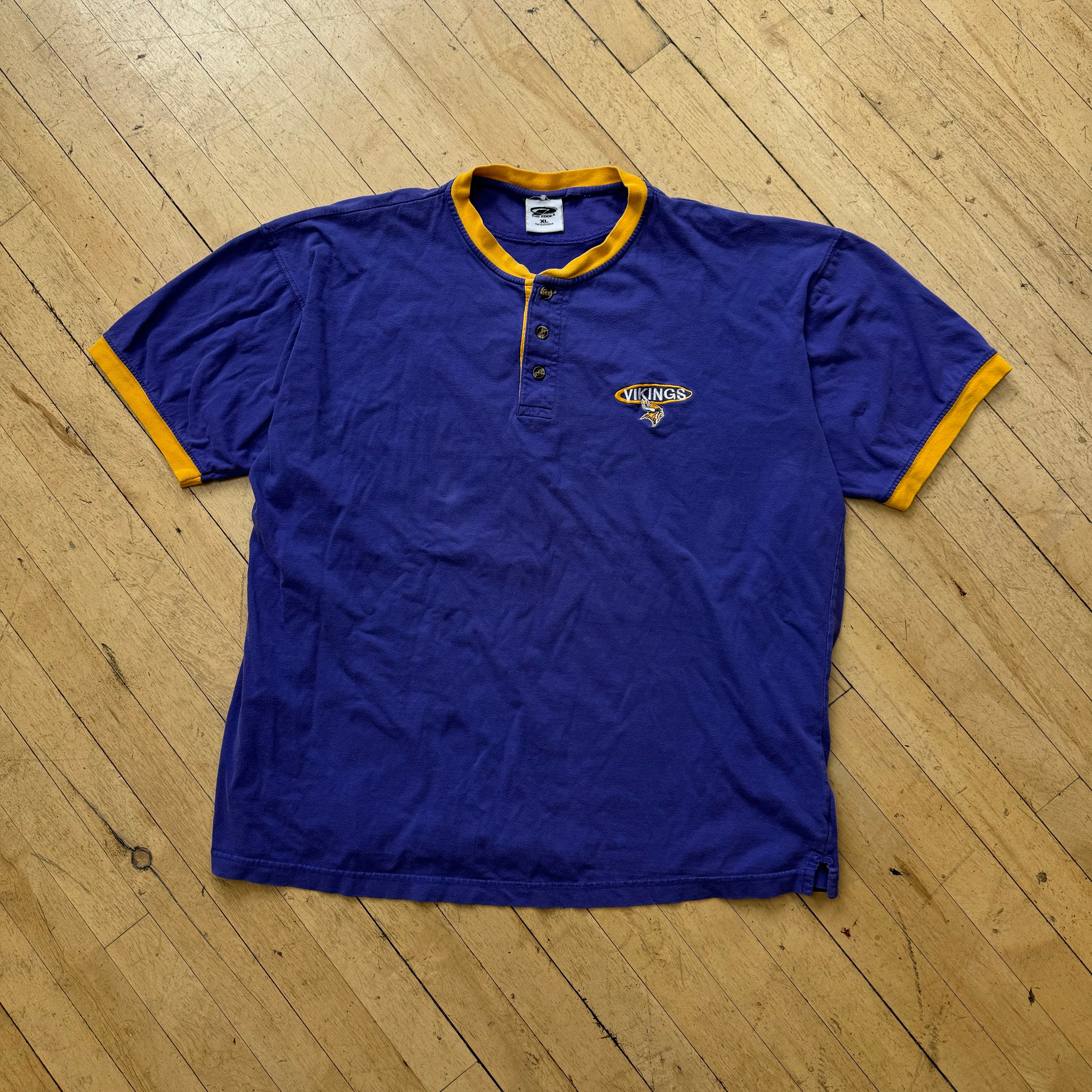 Vintage Vikings Ringer T-shirt Sz XL