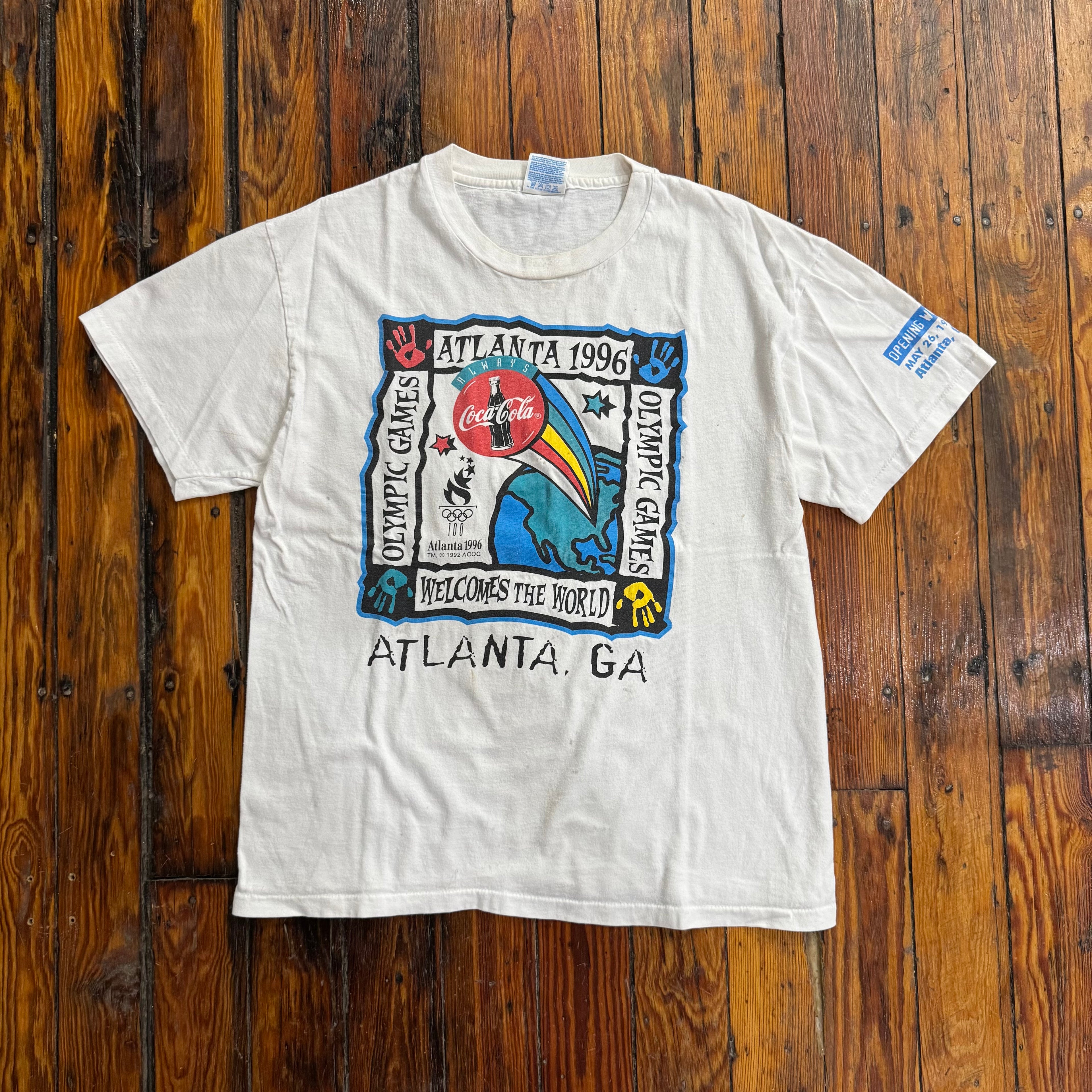 Vintage Atlanta Olympics Coca Cola T-shirt Sz XL
