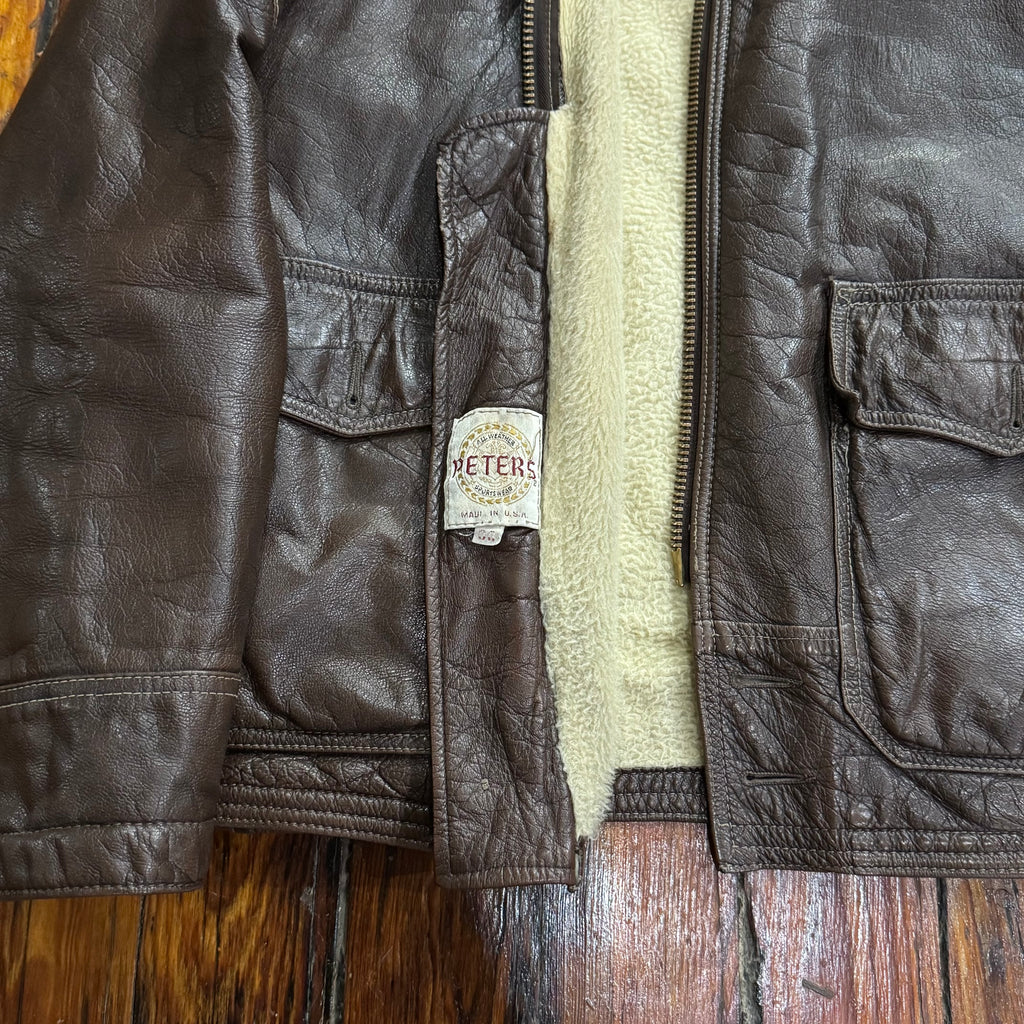 Vintage Peter’s Lined Leather Jacket Sz M