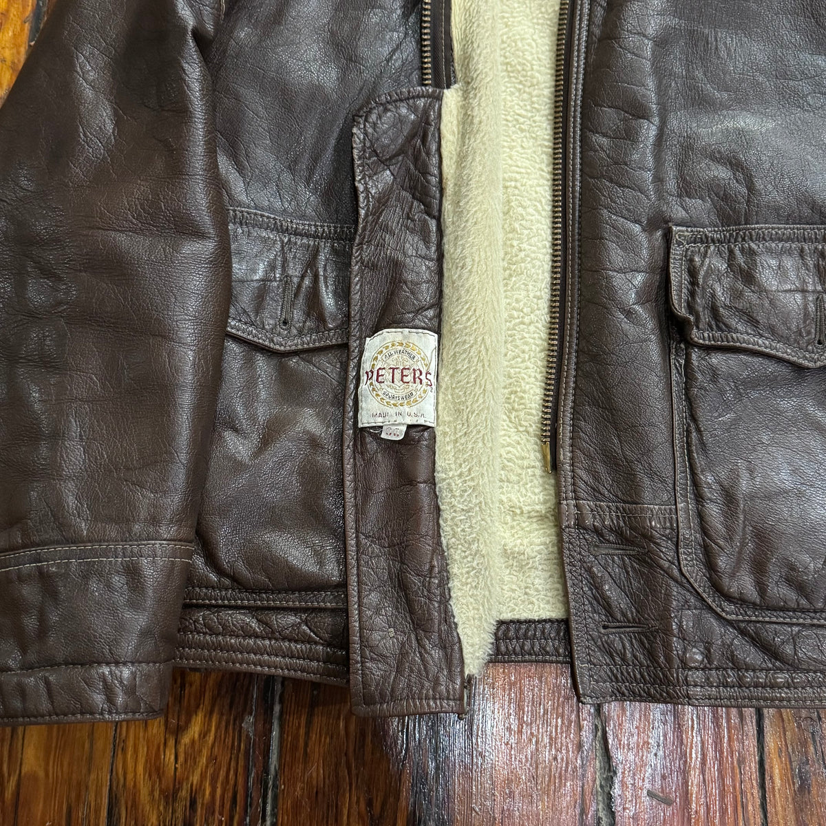 Vintage Peter’s Lined Leather Jacket Sz M