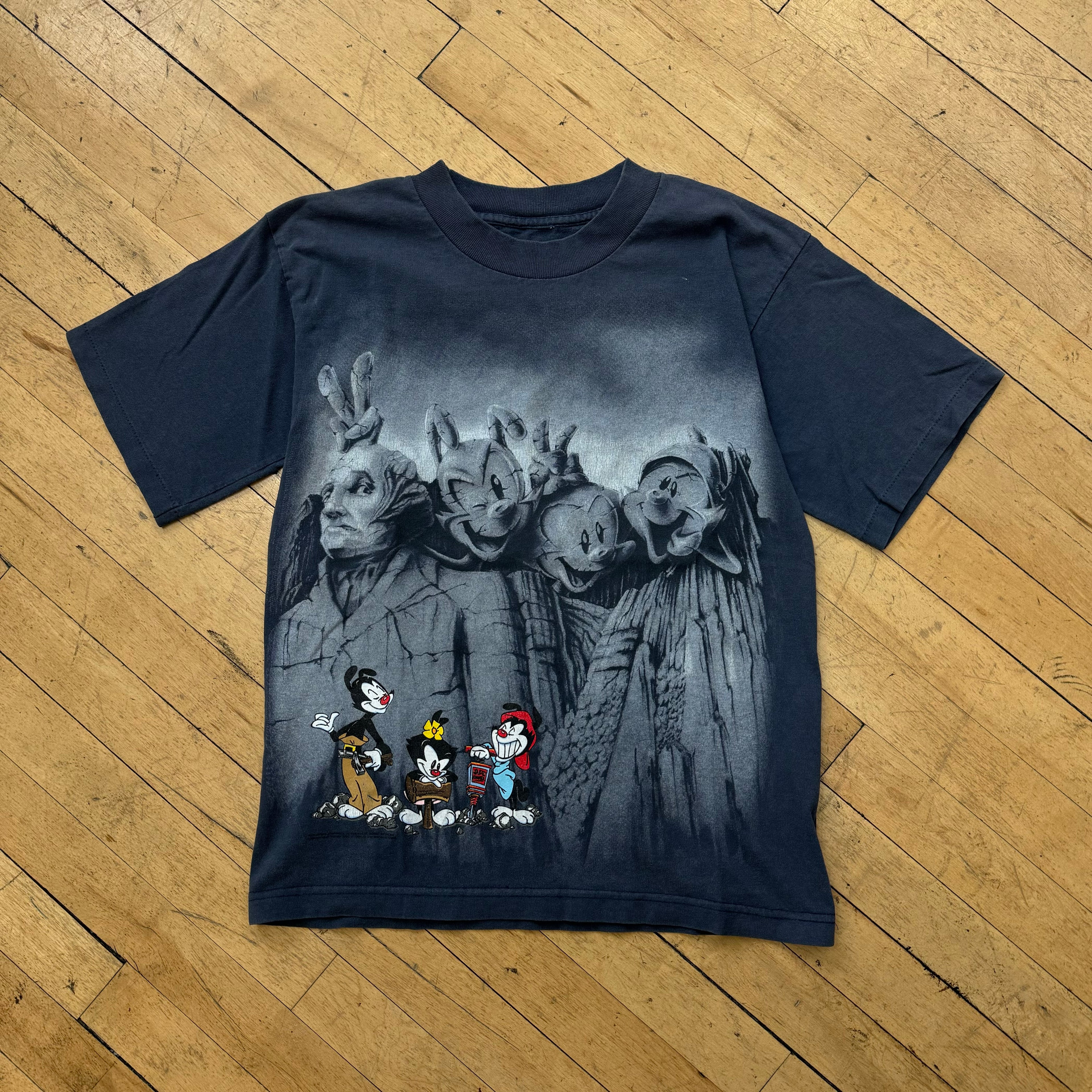 Vintage Animaniacs Mount Rushmore Graphic T-shirt Sz S