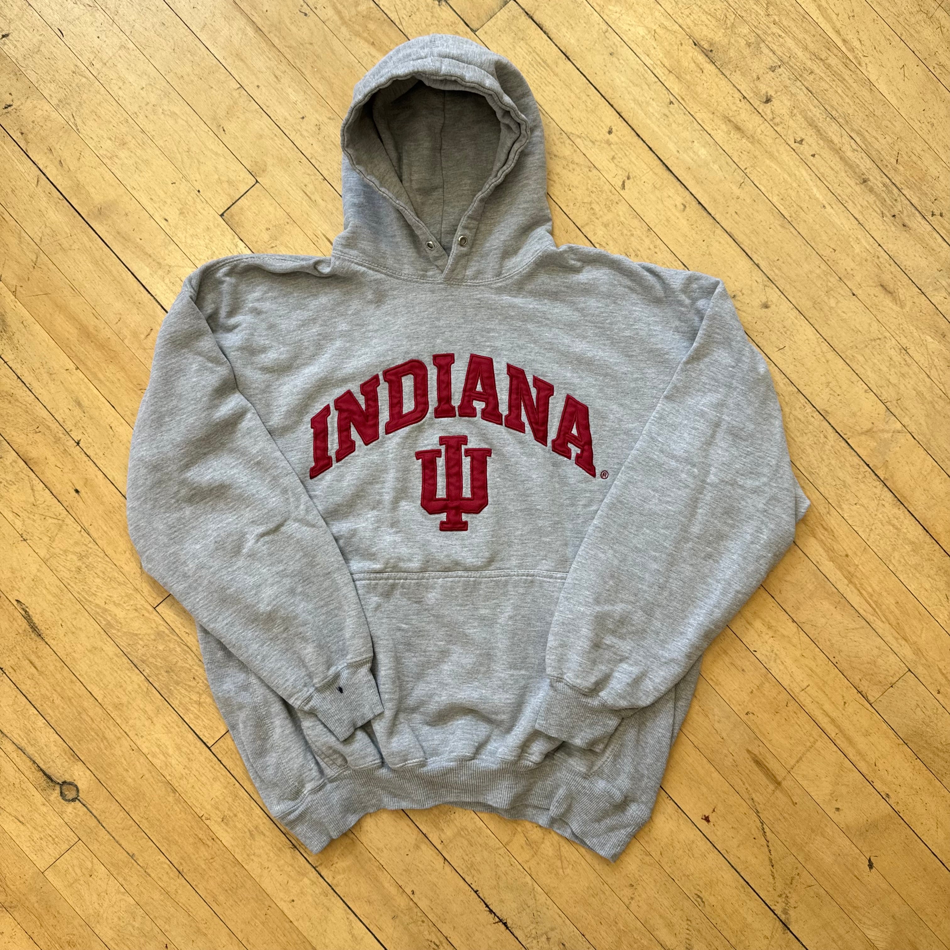 Vintage Indiana College Hoodie Sz L