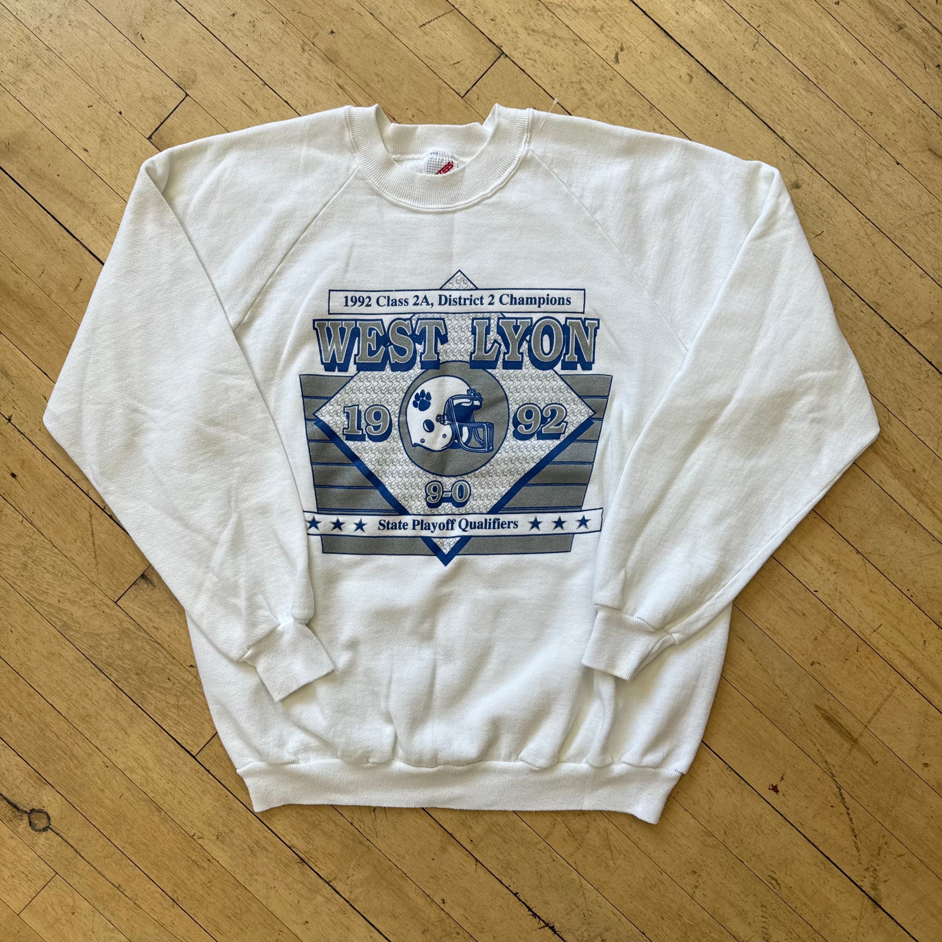 Vintage West Lyon Football CrewNeck Sz L