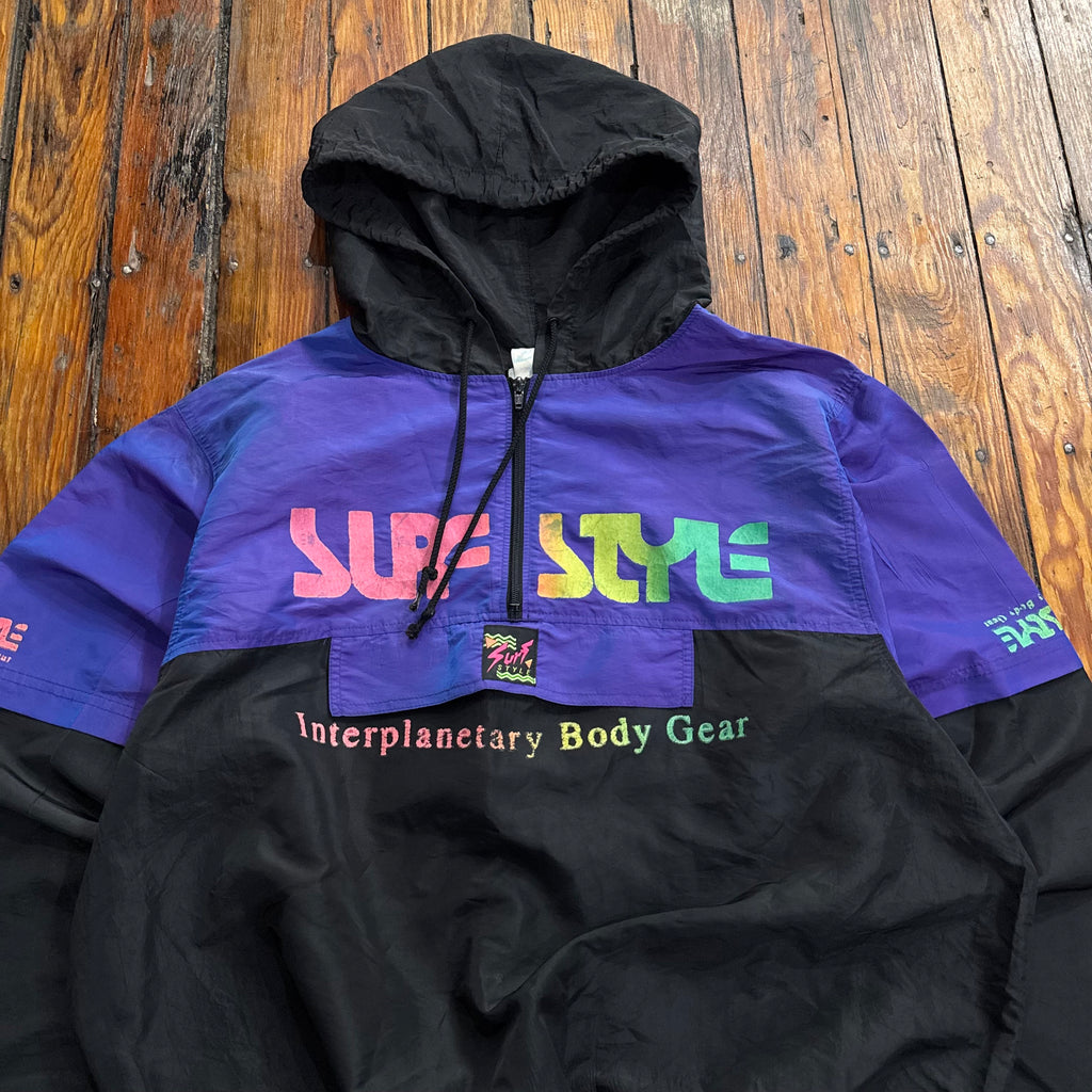 Vintage Surf Style Windbreaker Jacket Sz L