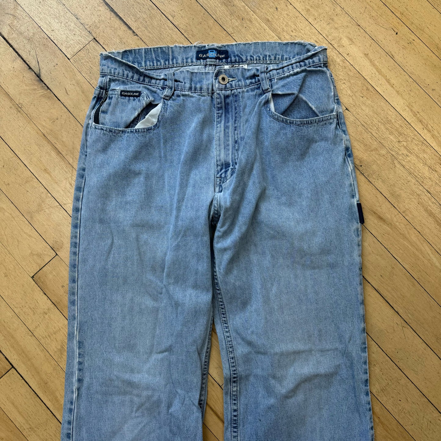 Vintage Gasoline Baggy Denim Jeans Sz 11/12