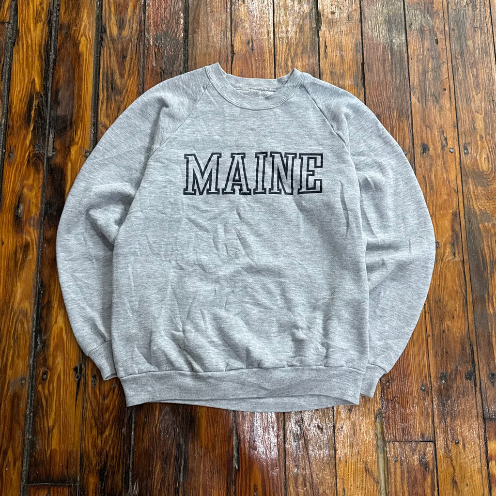 Vintage Maine SpellOut CrewNeck Sz S