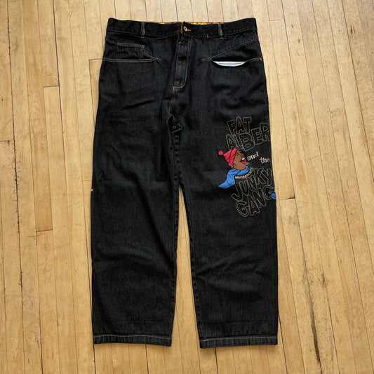 2000s Fat Albert & the Junkyard Gang Embroidered Jeans Sz 48x36