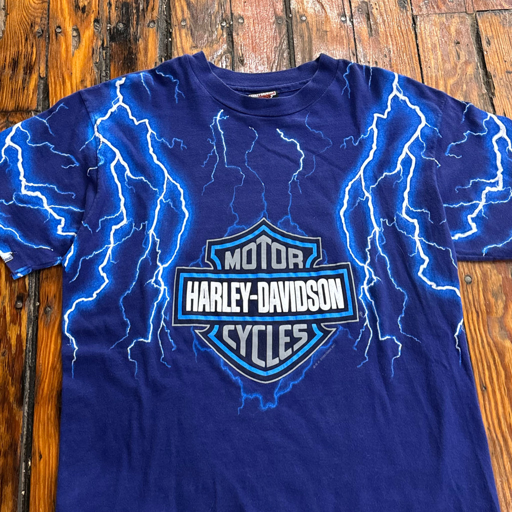 Vintage Harley Davidson Lighting Logo T-shirt Sz M
