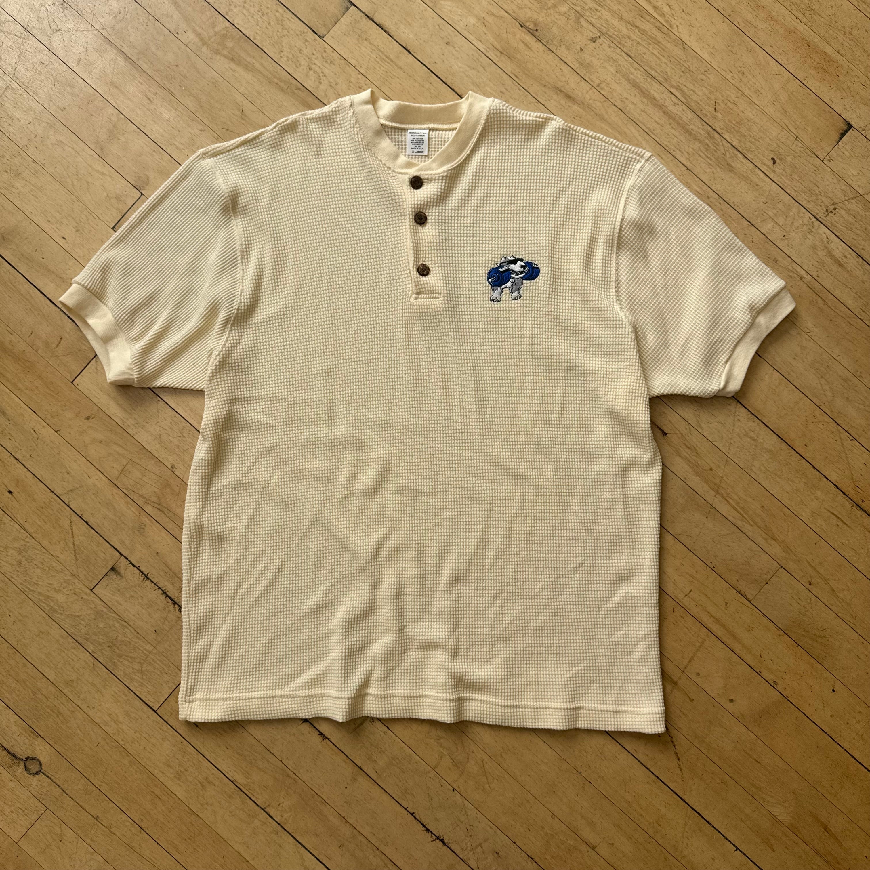 Vintage American Pitbull Body Amour Waffle T-shirt Sz XL