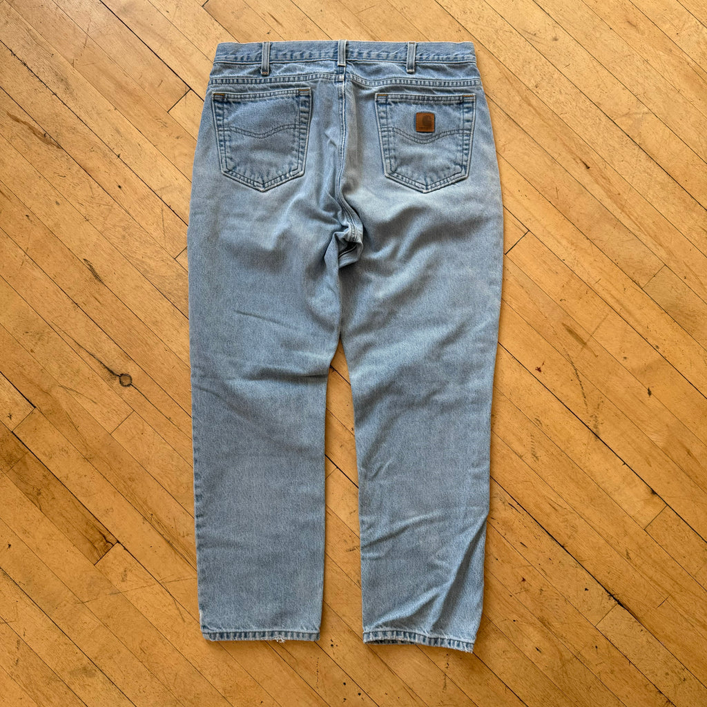 Vintage Light Wash Carhartt Denim Jeans Sz 36x30