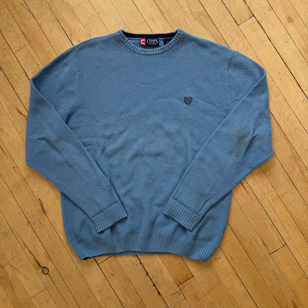 Vintage Baby Blue Chaps Sweater Sz L