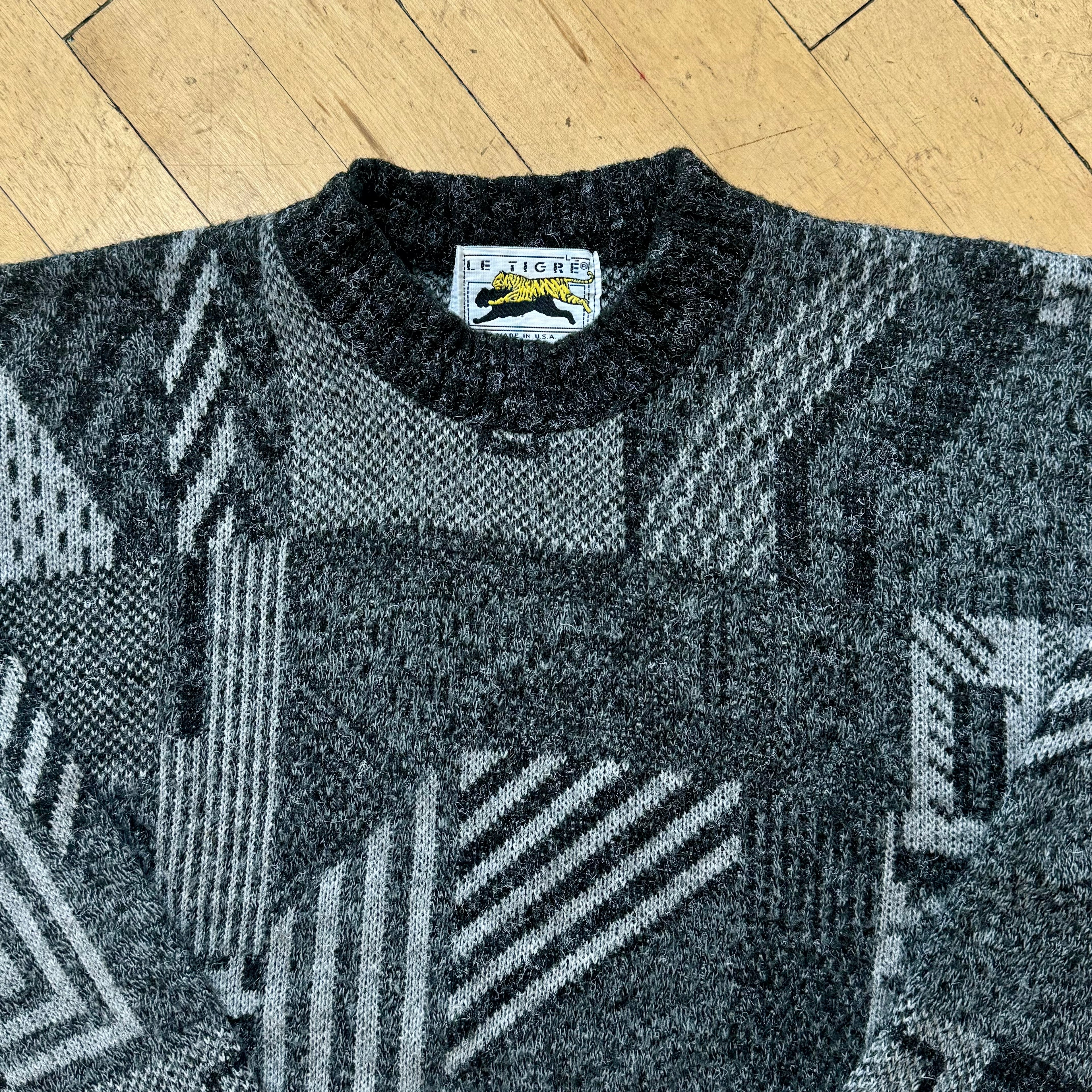 Vintage Le Tigre patterned Sweater Sz L