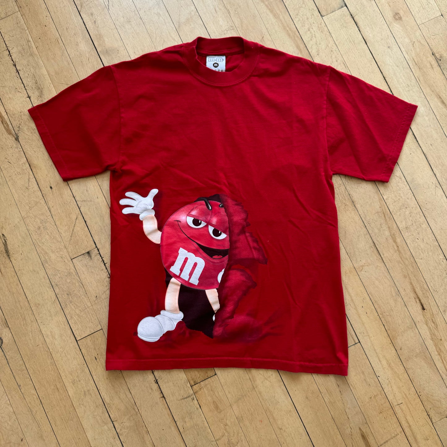 Vintage Y2K Red M & M T-shirt Sz S