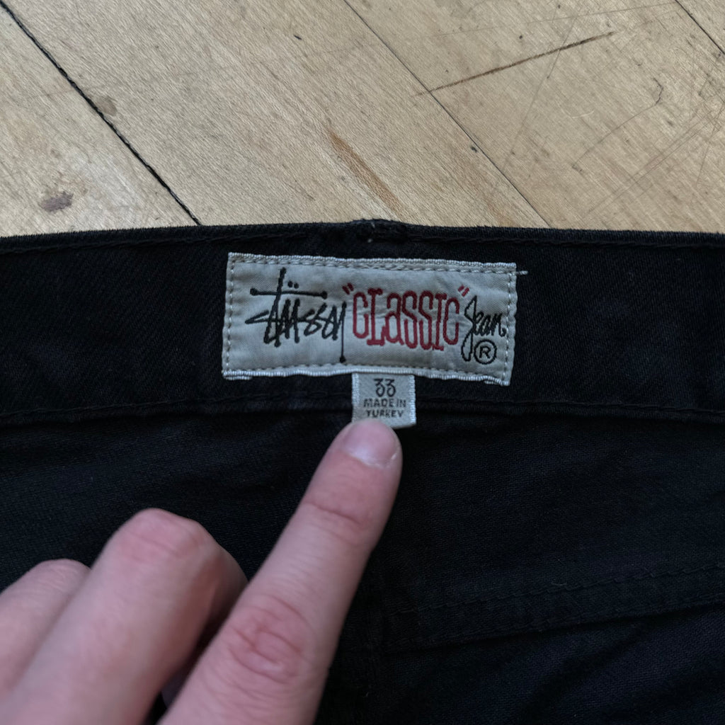 Stussy Classic Black Denim Jeans Sz 33