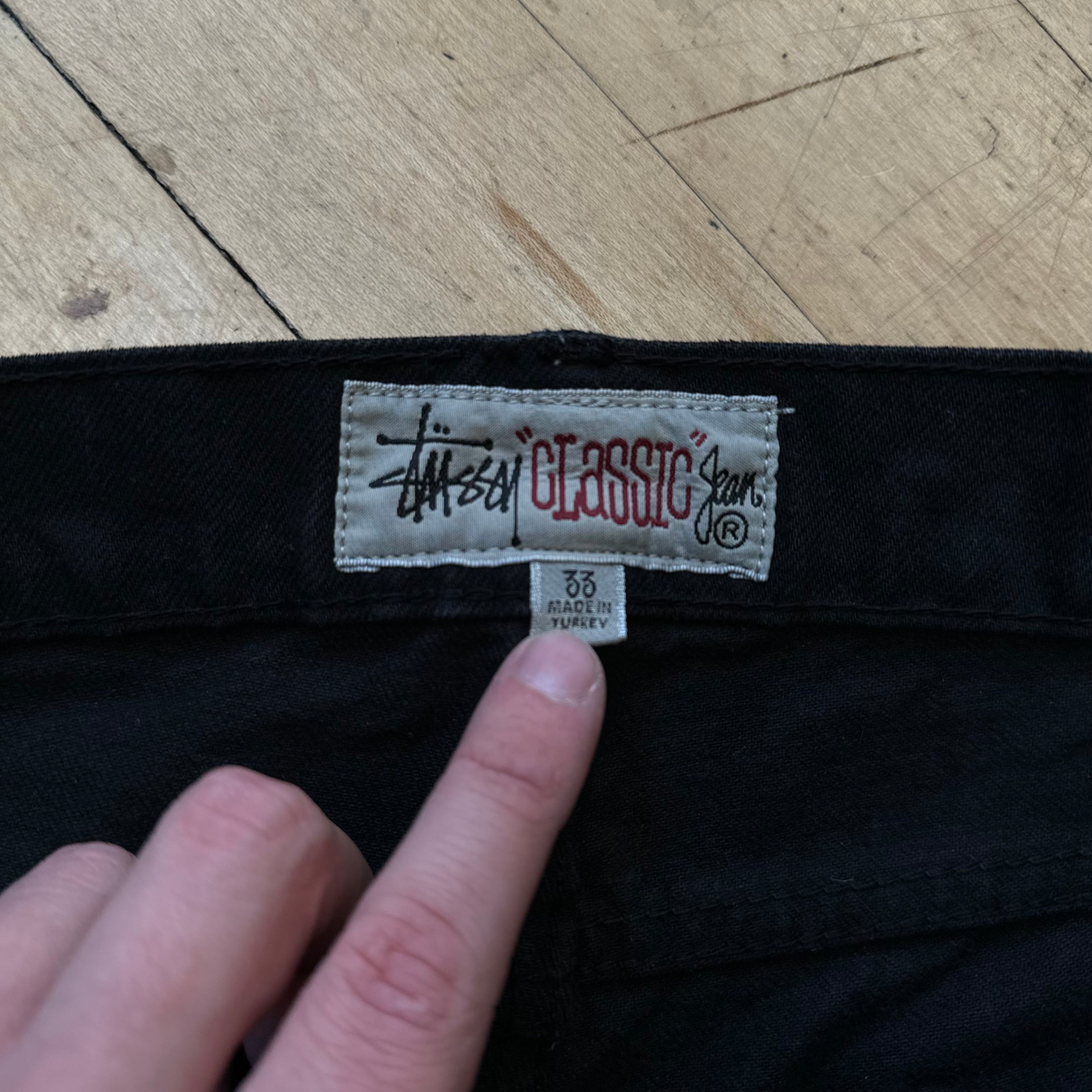 Stussy Classic Black Denim Jeans Sz 33