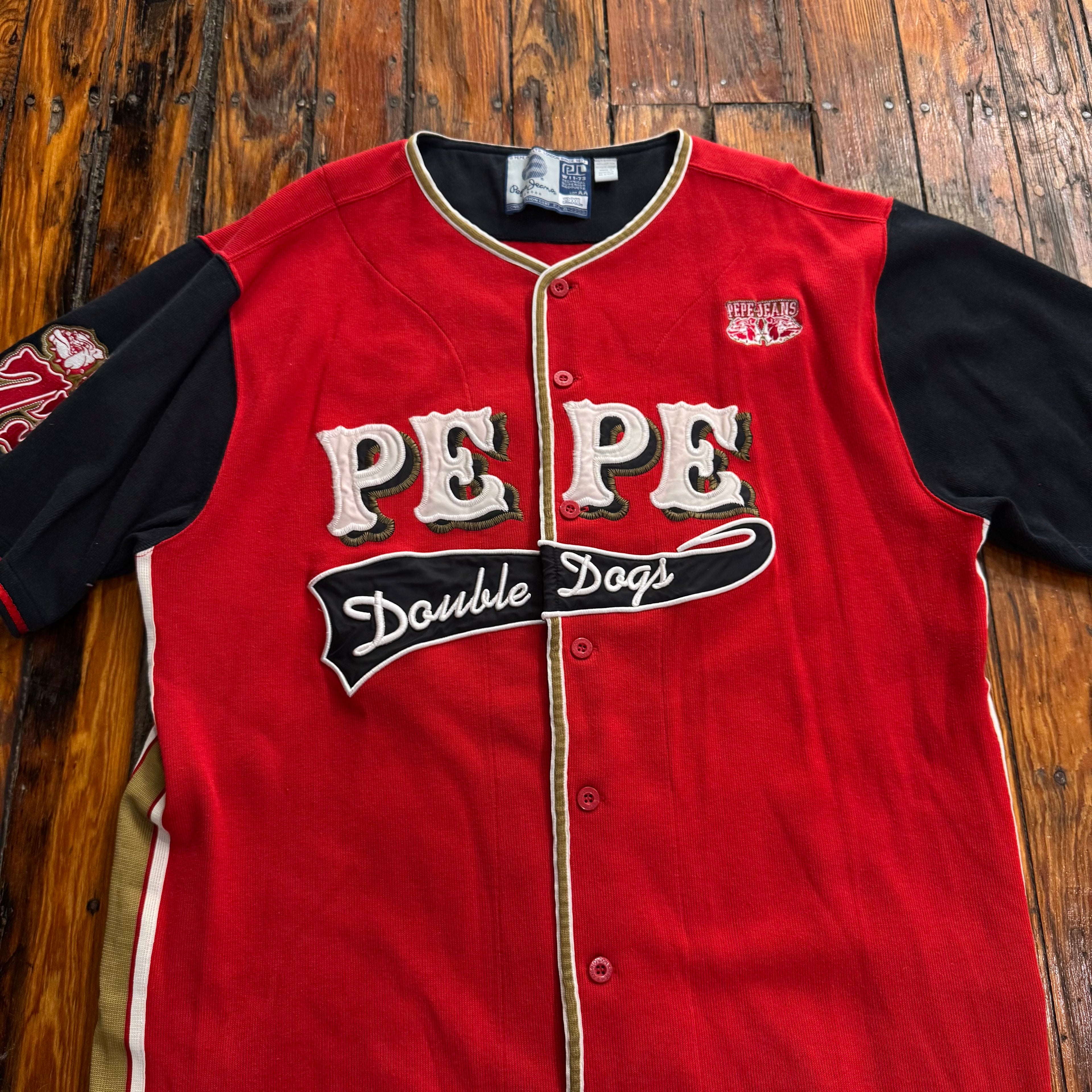 Vintage Pepe Jeans Baseball Jersey Sz XL