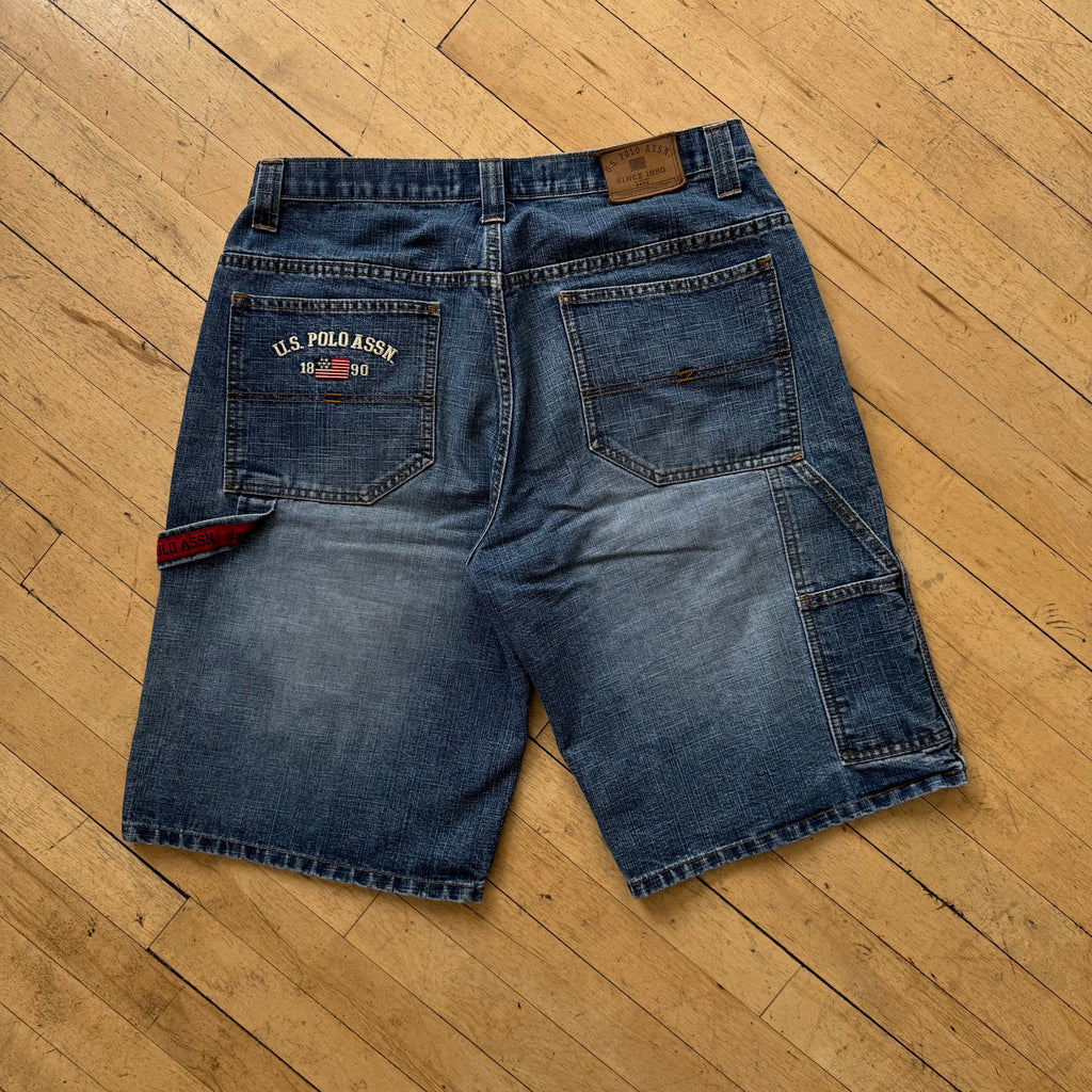 Vintage US Polo ASSN Denim Jean Shorts Sz 34