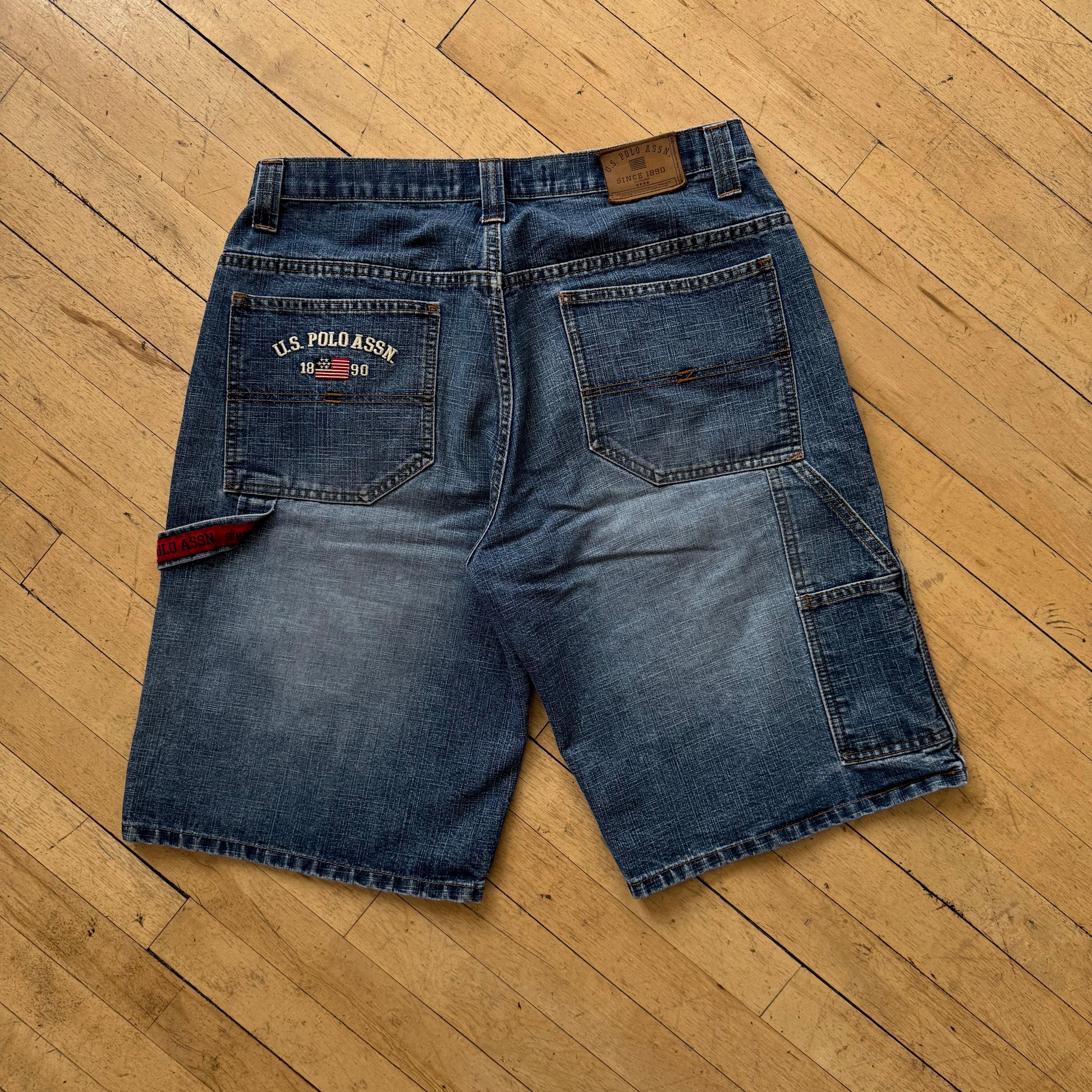 Vintage US Polo ASSN Denim Jean Shorts Sz 34