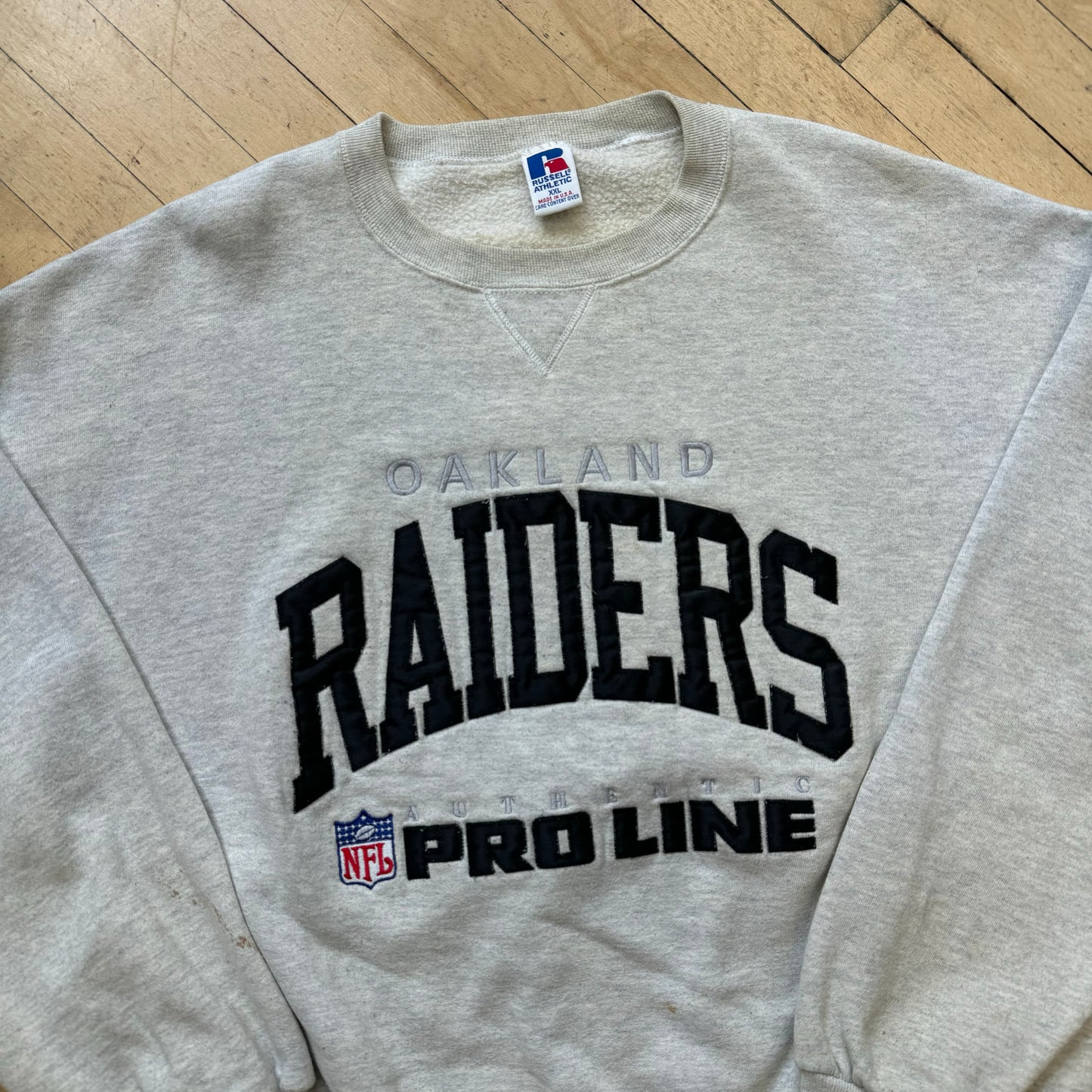 Vintage Oakland Raiders proline Russell CrewNeck Sz XXL