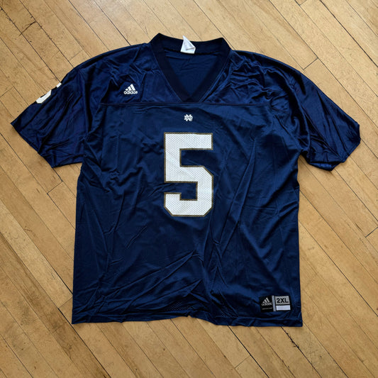 Vintage Adidas Notre Dame #5 Football Jersey Sz XL