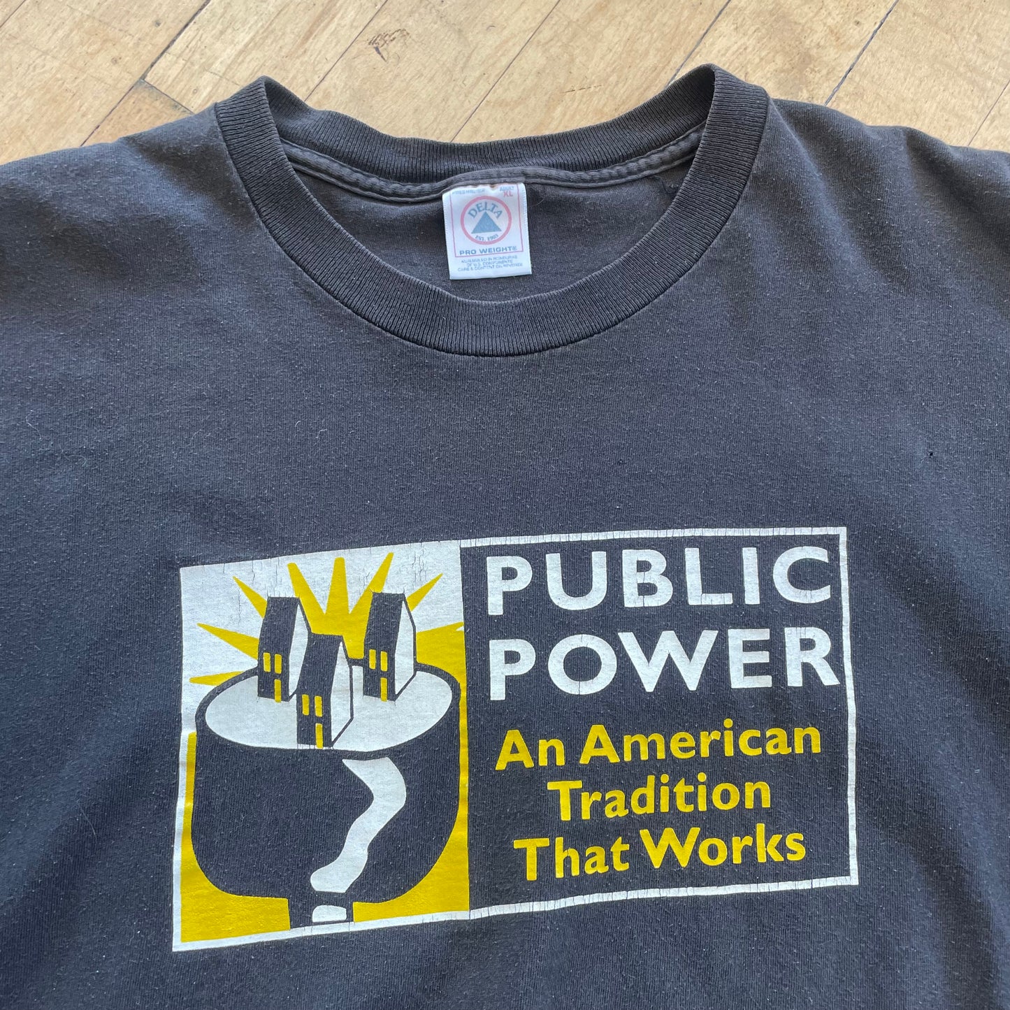 90s Public Power Graphic T-shirt Sz XL