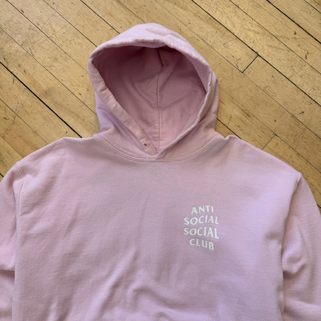 Anti Social Social Club Pink Hoodie Sz L