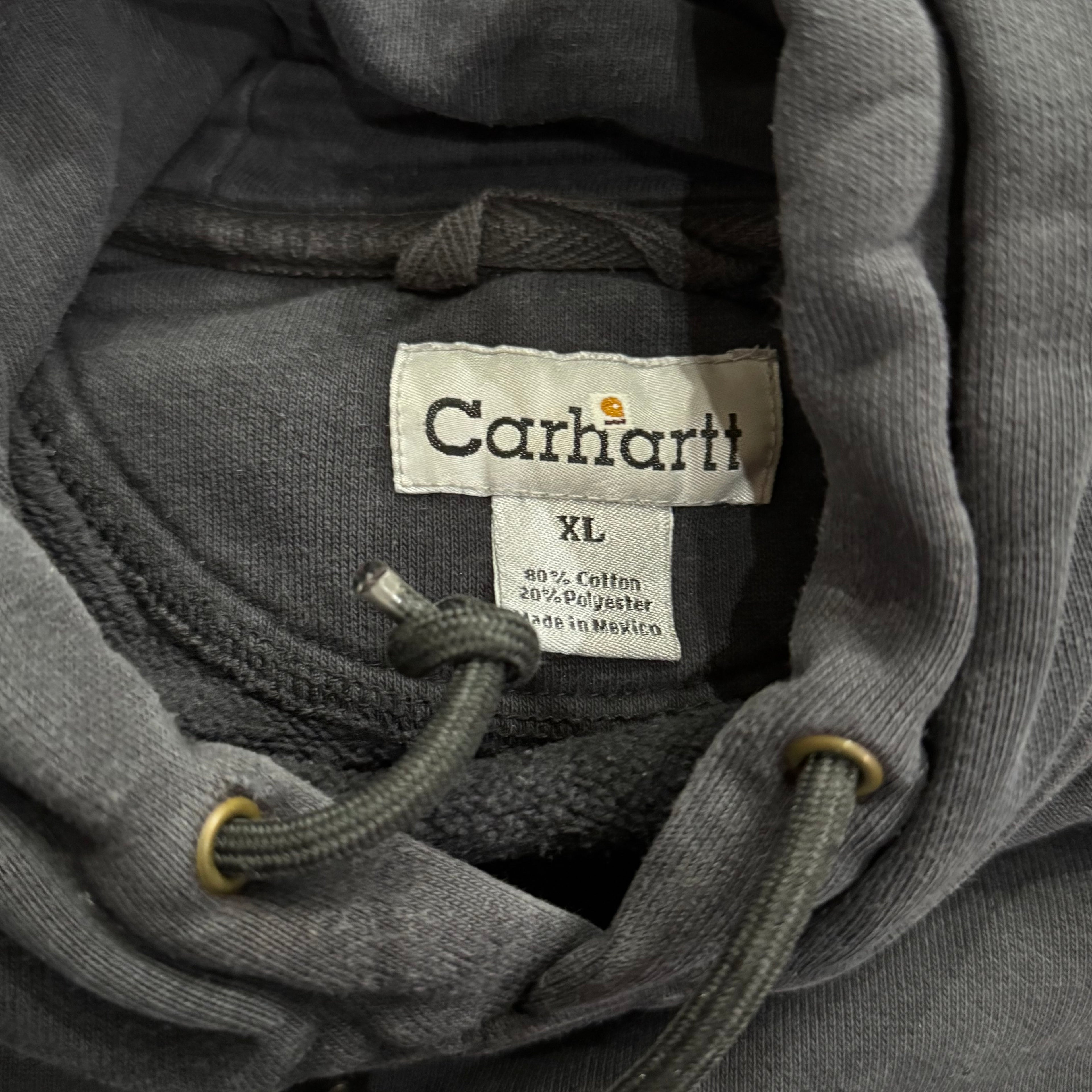 Vintage Carhartt Faded Black Hoodie Sz XL