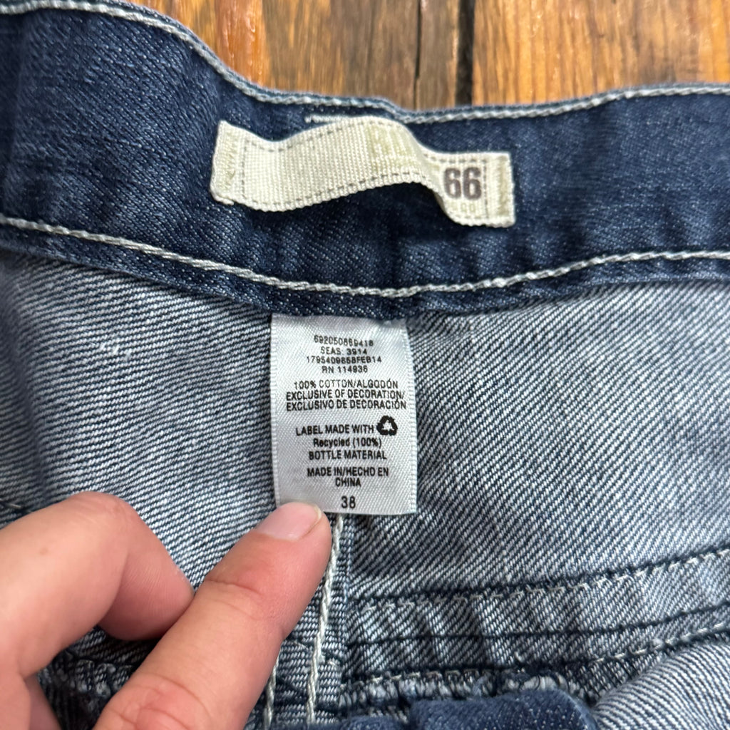 Y2K Route 66 Denim Jean Shorts Sz 38