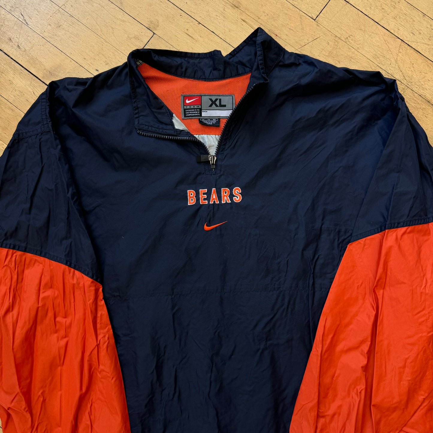 Vintage Nike Chicago Bears Quarter Zip Jacket Sz XL