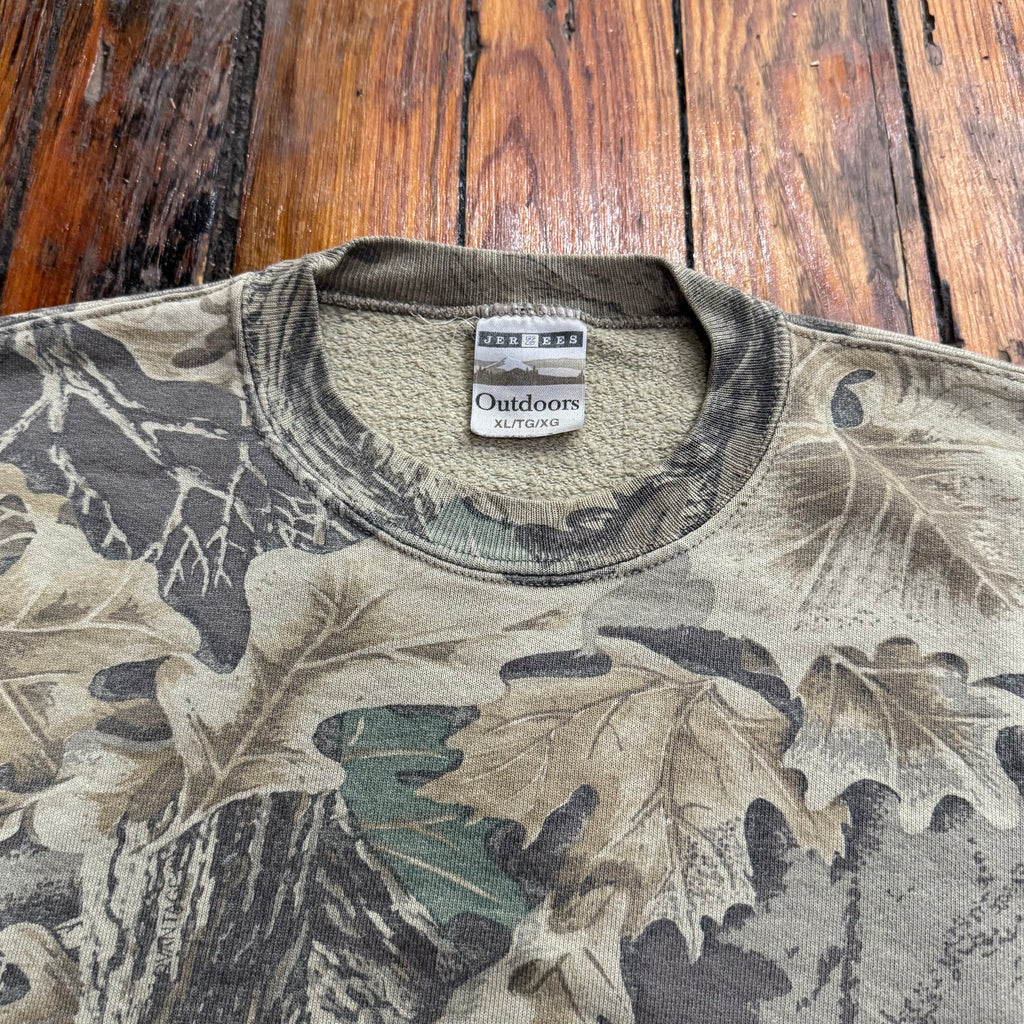 Vintage Jerzees Camo Crewneck Sz XL