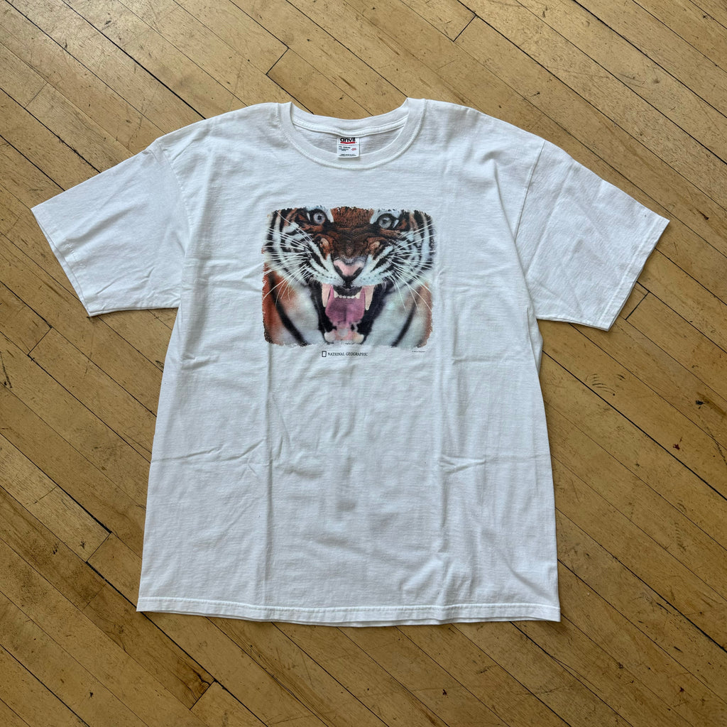 Vintage National Geographic Tiger T-shirt Sz XL