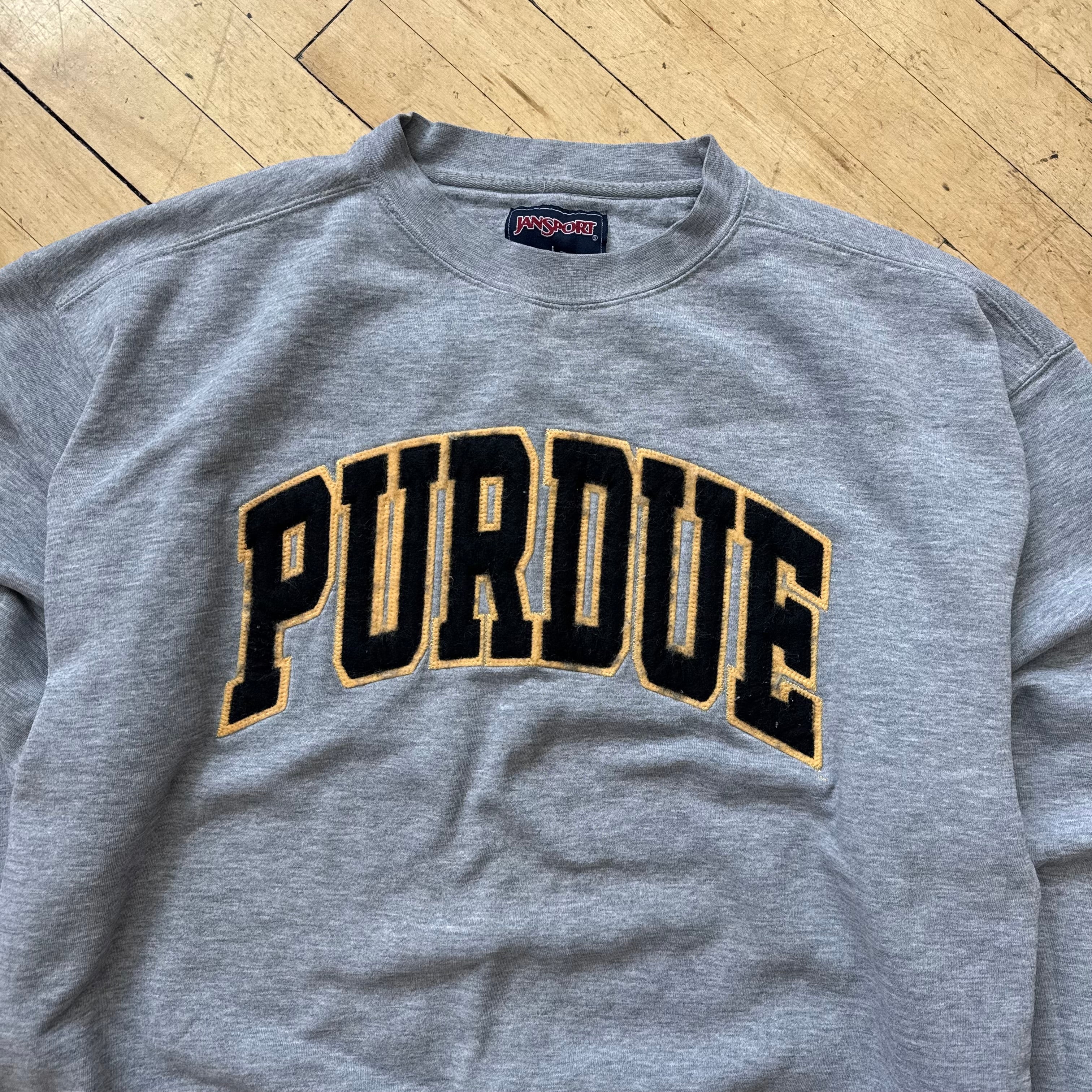 Vintage Purdue SpellOut CrewNeck Sz L