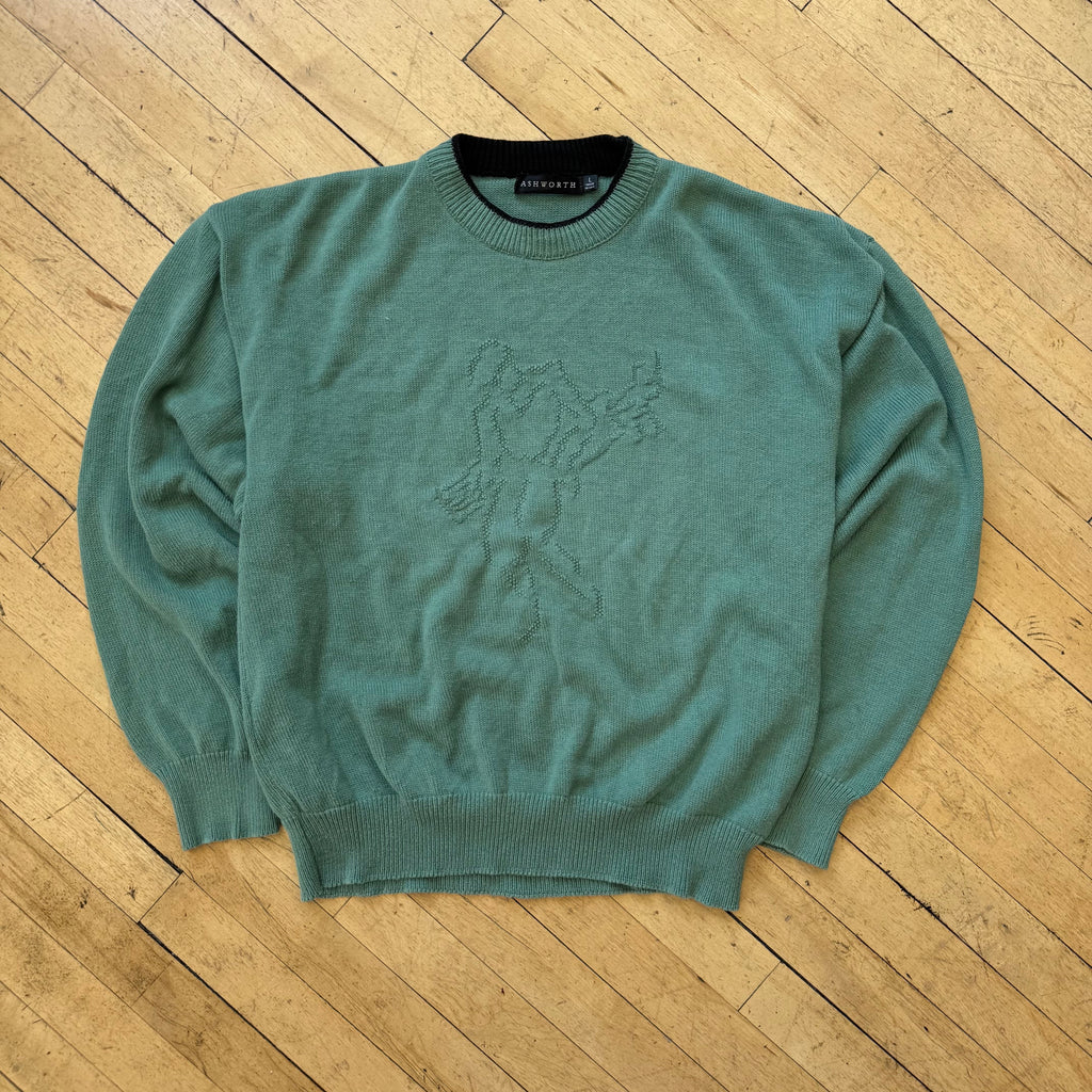 Vintage Ashworth Golf Sweater Sz L
