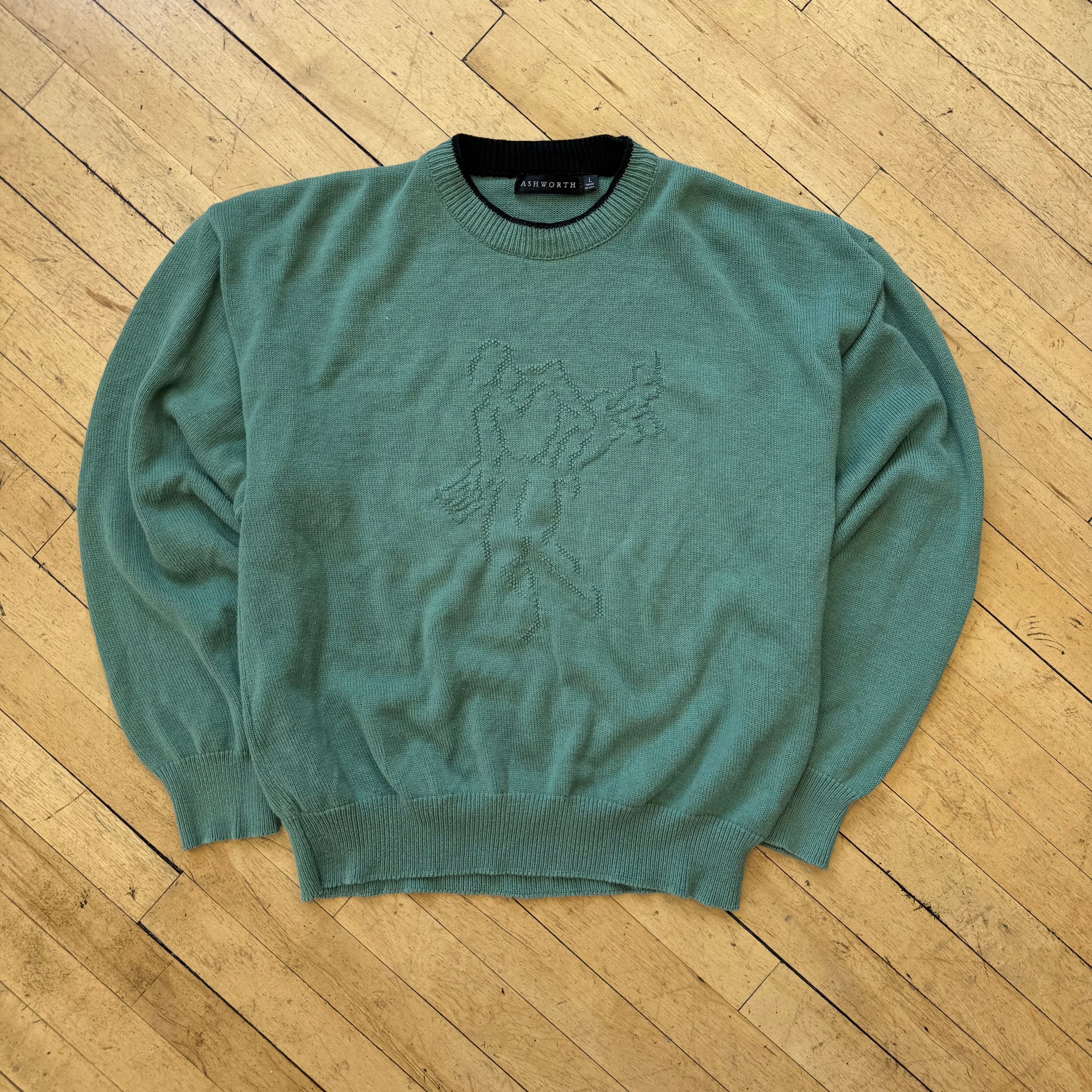 Vintage Ashworth Golf Sweater Sz L