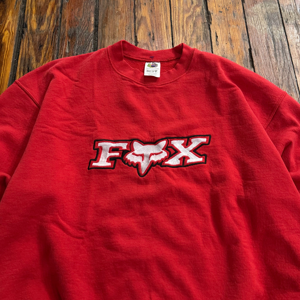 Vintage Fox Racing SpellOut CrewNeck Sz L