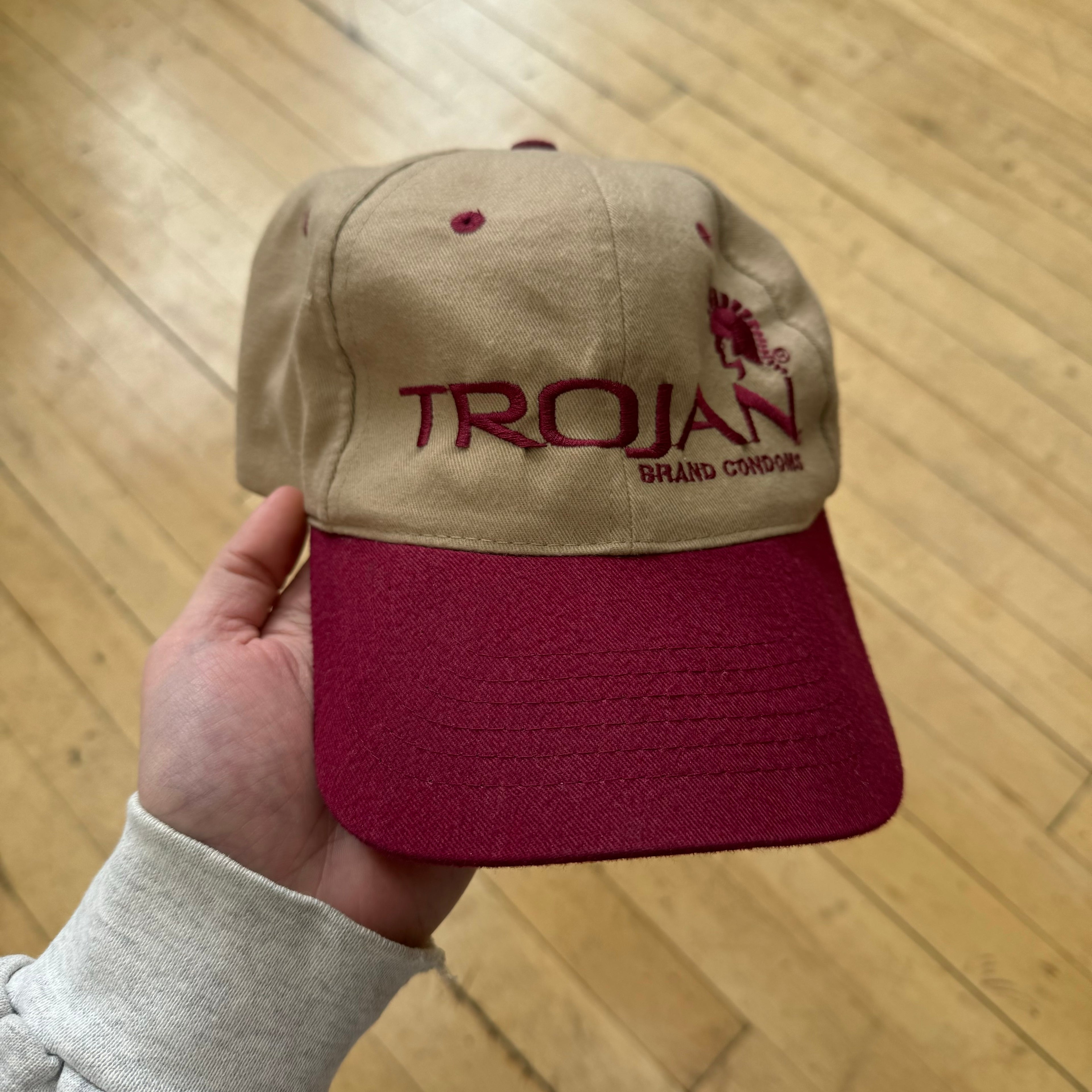 Vintage Trojan Brand Condoms StrapBack Hat