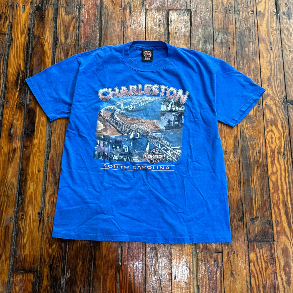 Vintage Charleston NC Harley Davidson T-shirt Sz XL